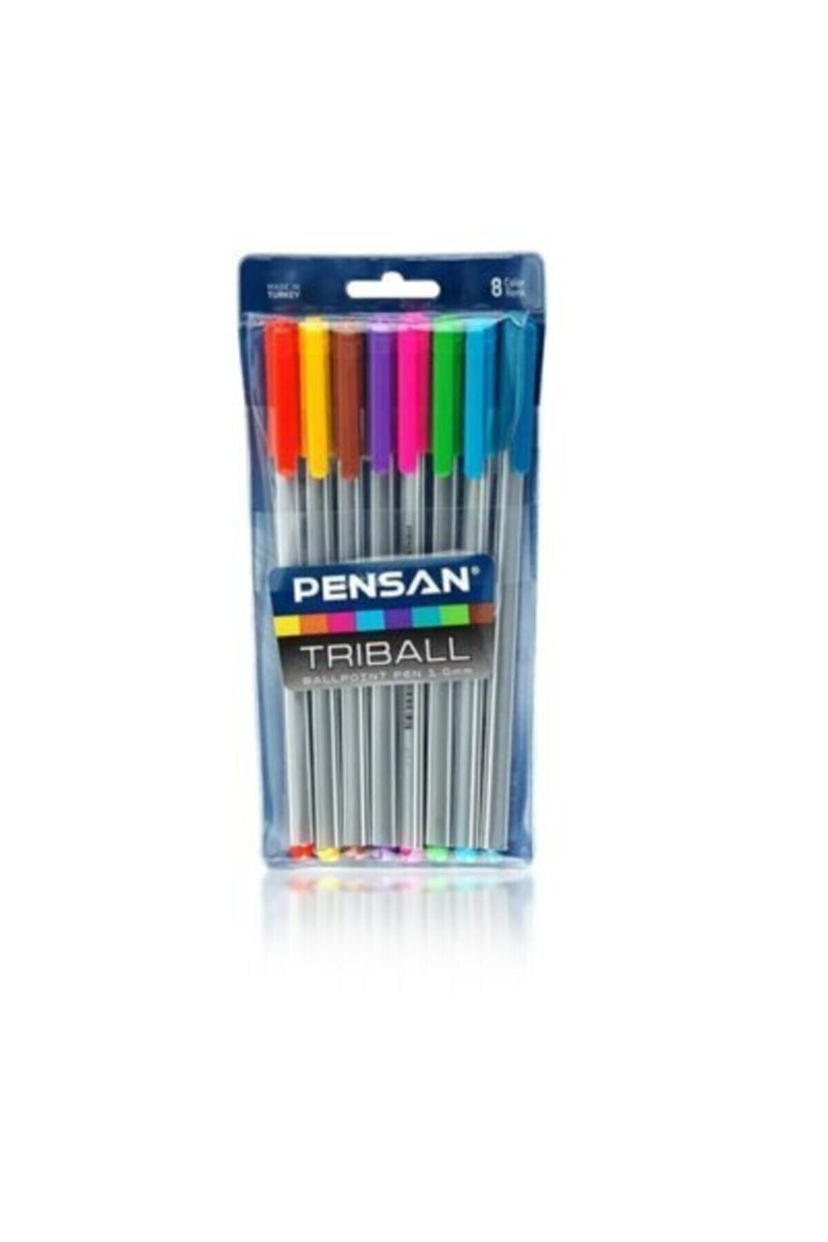 Pensan Triball 8'li Tükenmez Kalem Seti