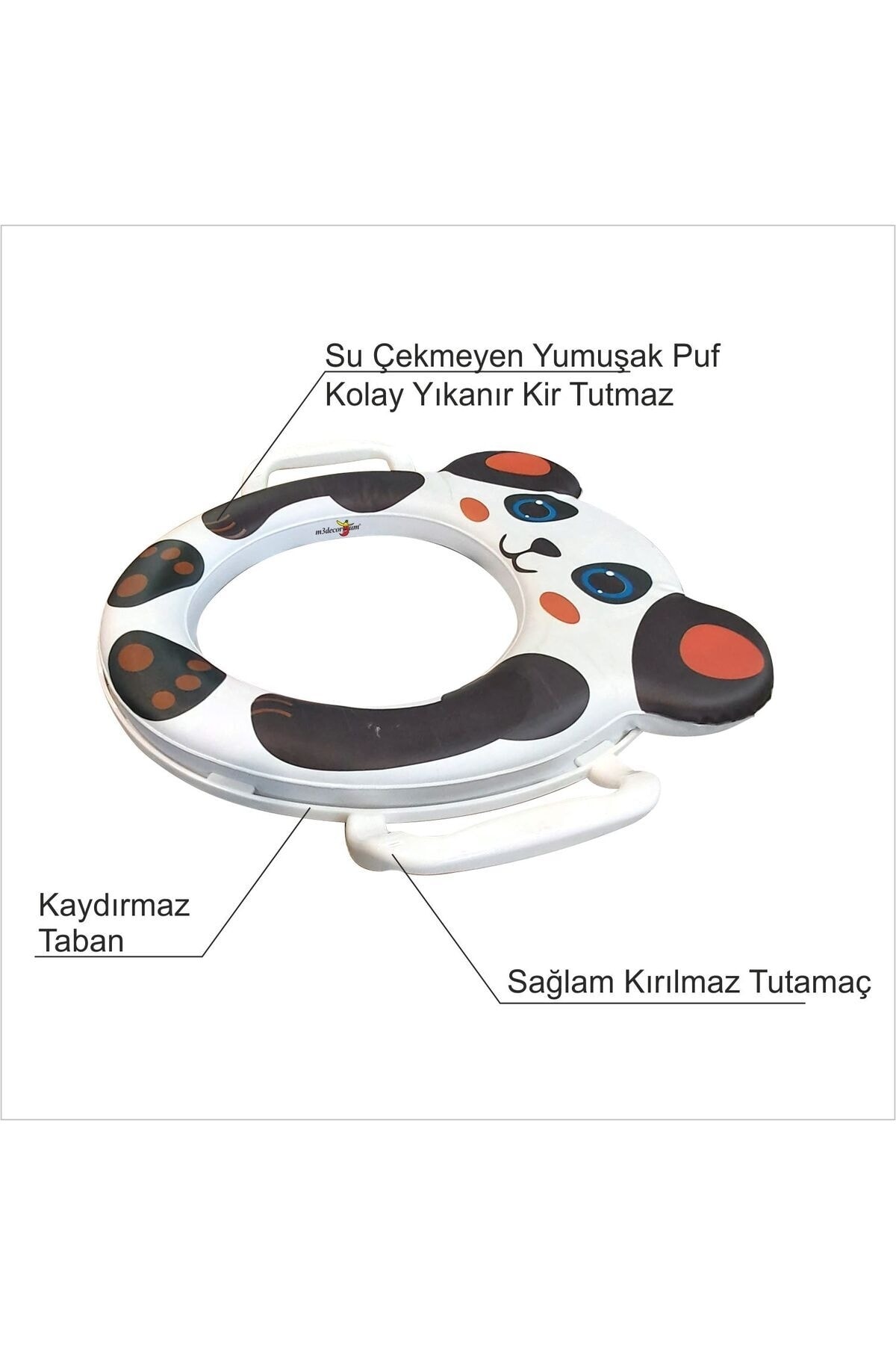 Çocuk Bebek Yumuşak Puf Köpekli Wc Tuvalet Hela Tualet Klozet Kapağı Oturağı Adaptörü Lazımlık Ördek 3