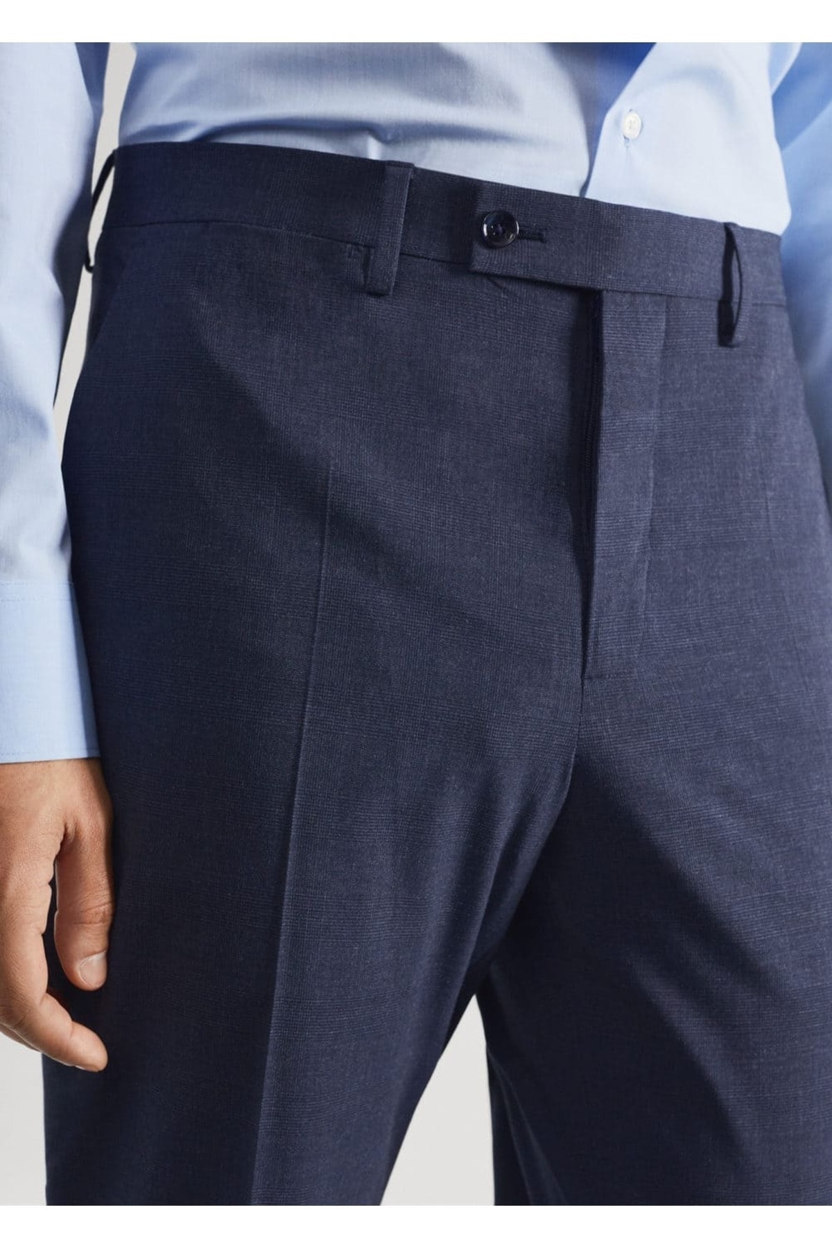 شلوار مردانه آبی منگوMANGO Man | 47010654 اورجینال - تصویر 7