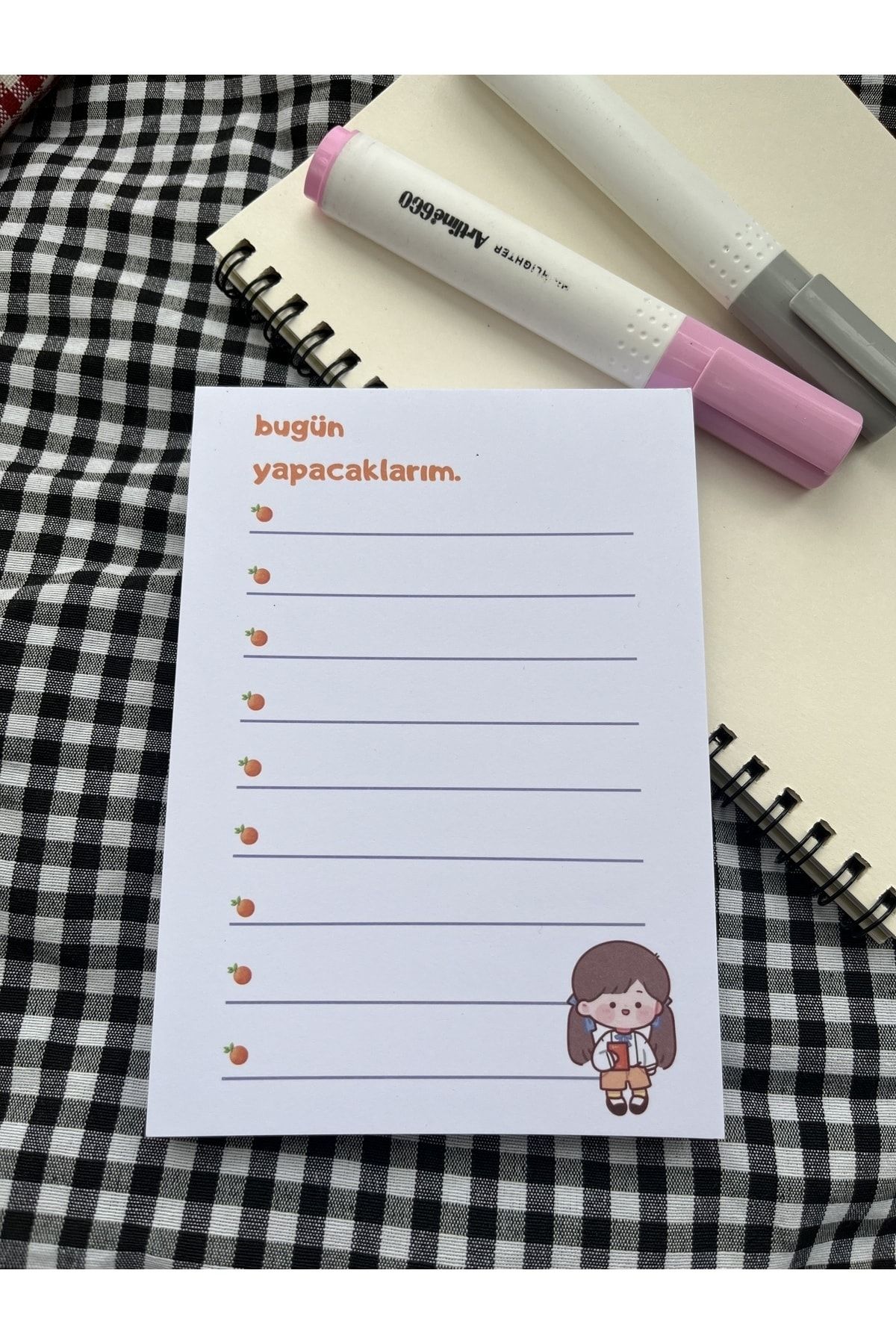 Sumicorn Design-Cute Kawaii Memo Pad, Notepad, To Do List, Memopad, Planner, A6 (10,5x14,8 cm), 100 pcs 6