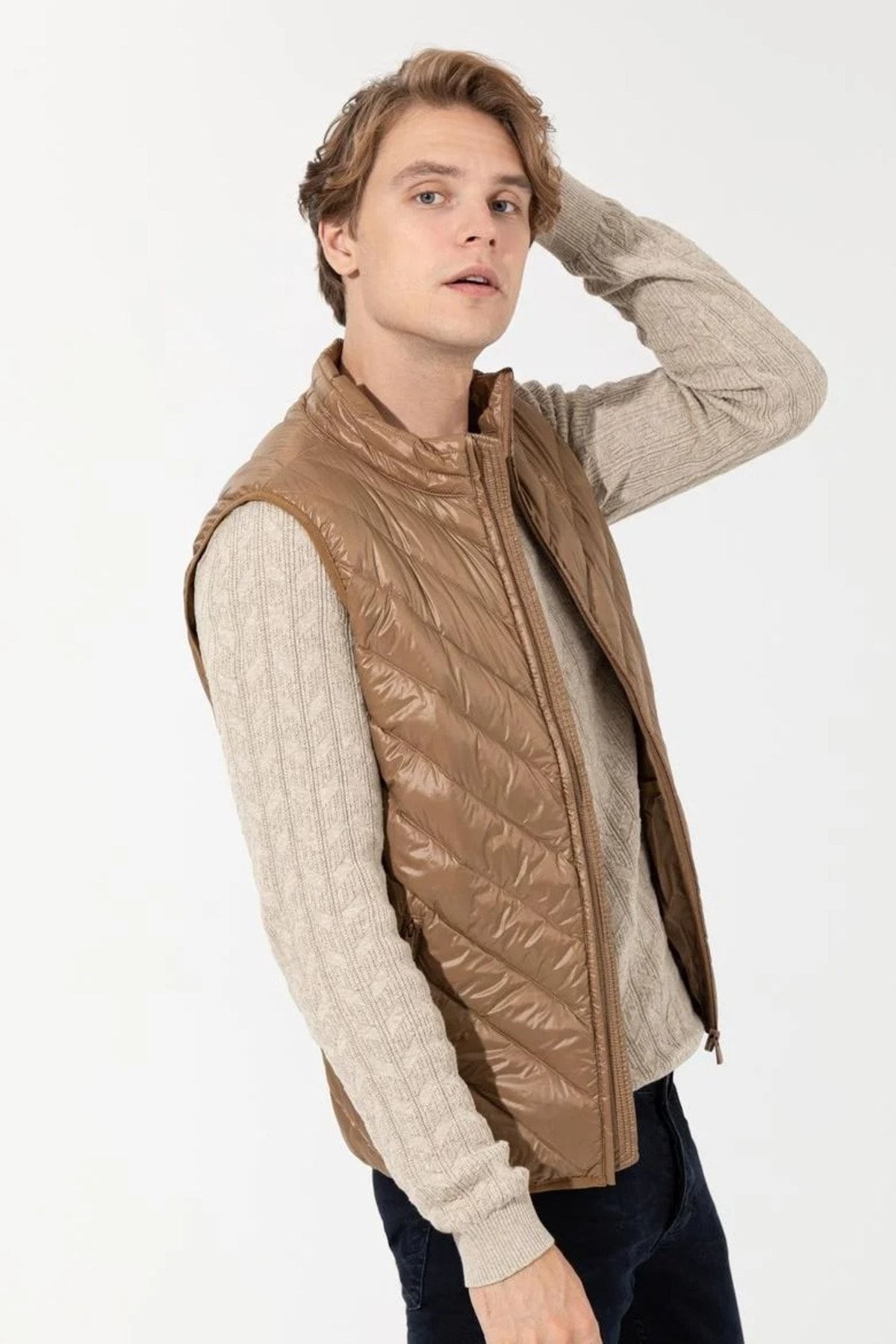 Brown polo sales vest