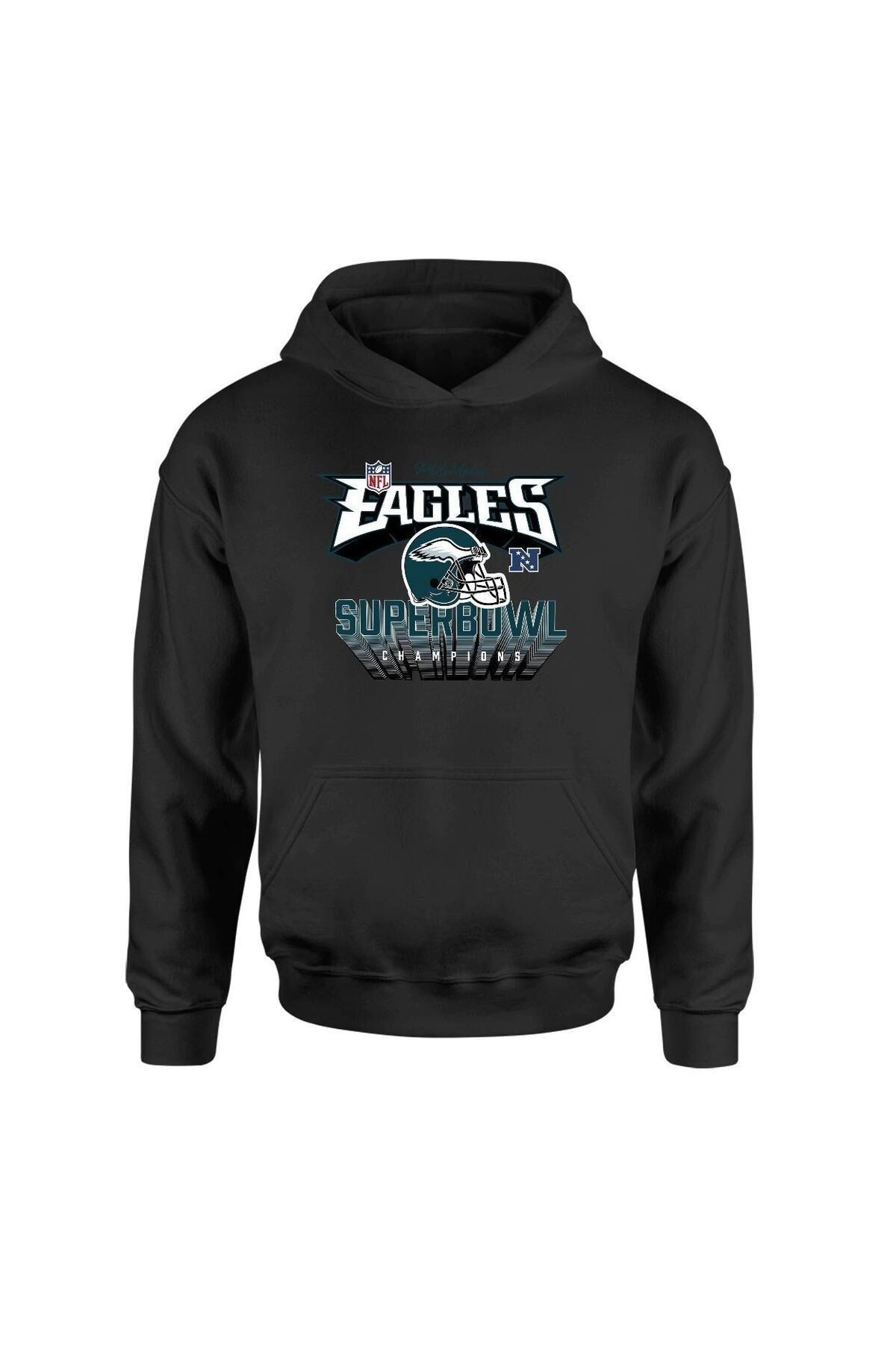 NSJ SPORTIVE Philadelphia Eagles Super Bowl Champions Black Hoodie