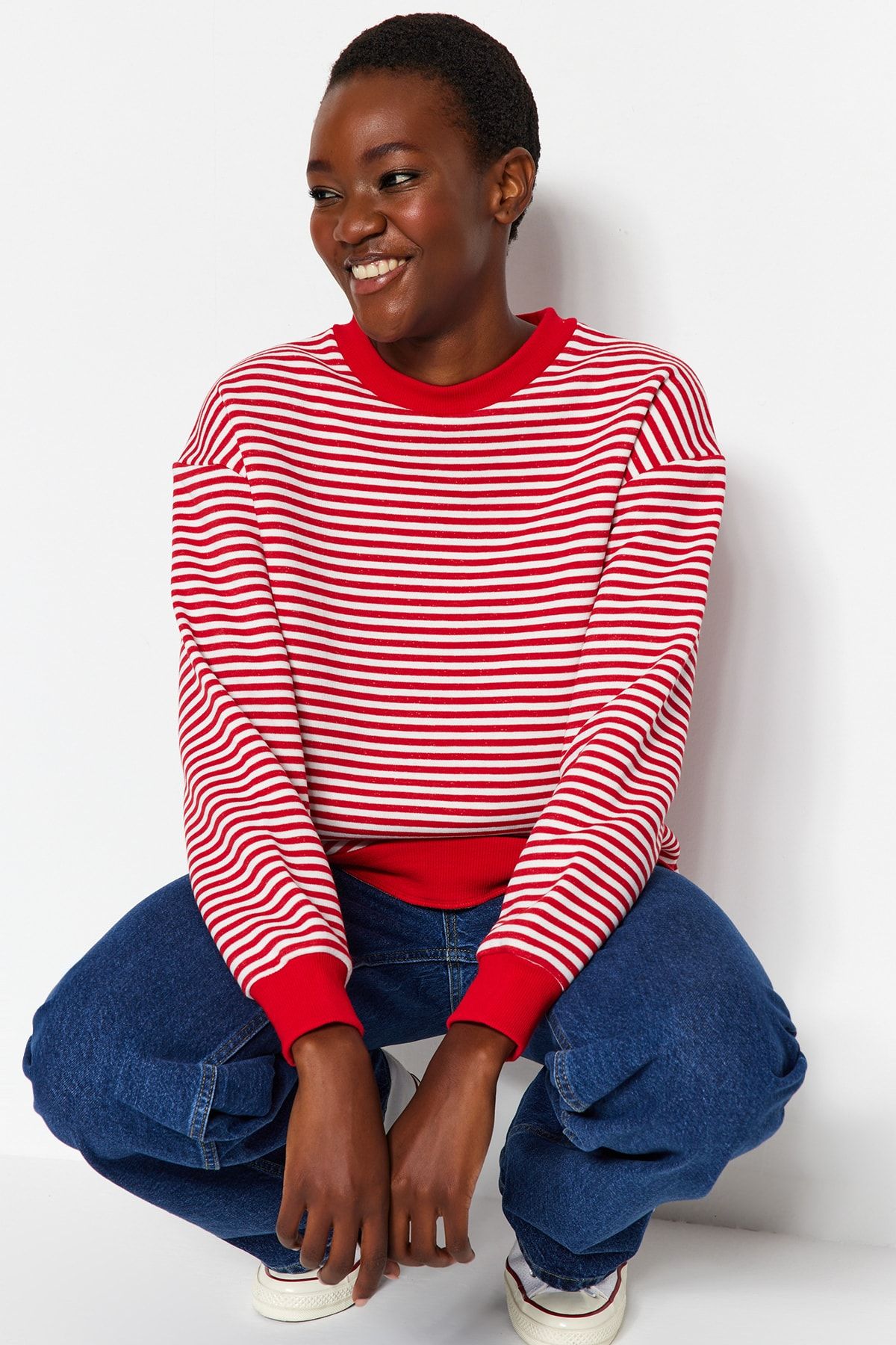 Trendyol Collection Sweatshirt Red Regular fit Trendyol