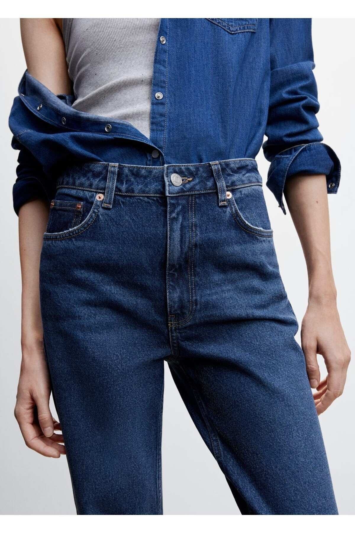 Yüksek Belli Mom Jean