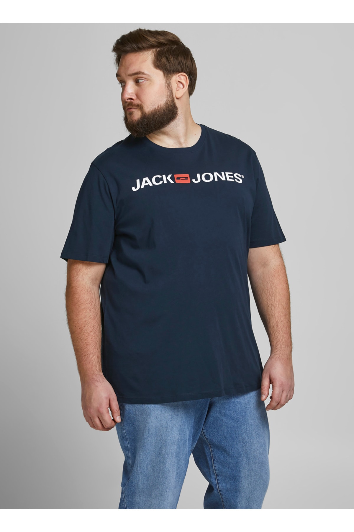 تی شرت جک اند جونز مردانه پنبه ای آبی سرمه ای  طرح دار Regular/رگولار    T-shirt  | Jack & Jones 5003055677 TR - تصویر 4