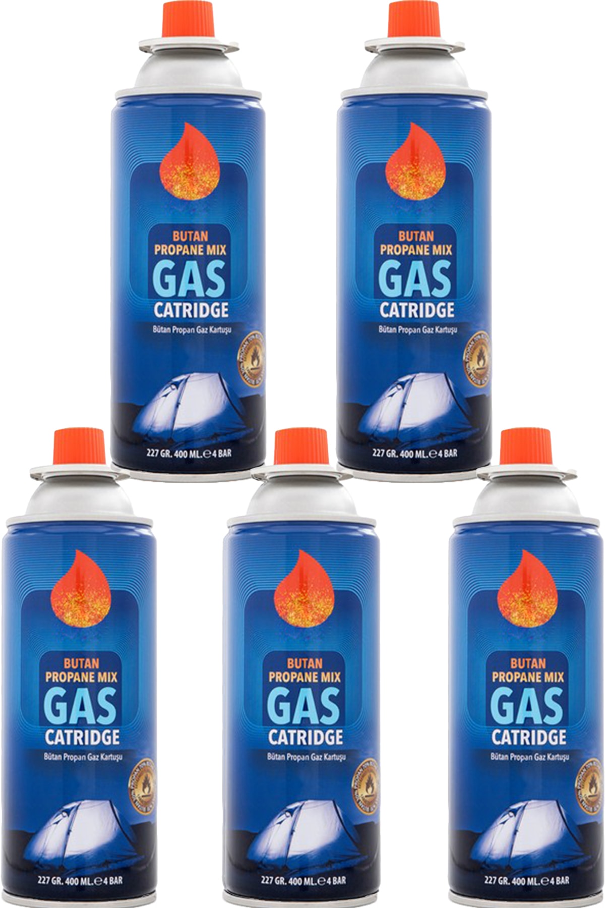 5 Li Gas Cartridge Set of Five Spray Gas 5 Pieces 227 gr Camping Gas Butane Propane Gas Cartridge 227gr