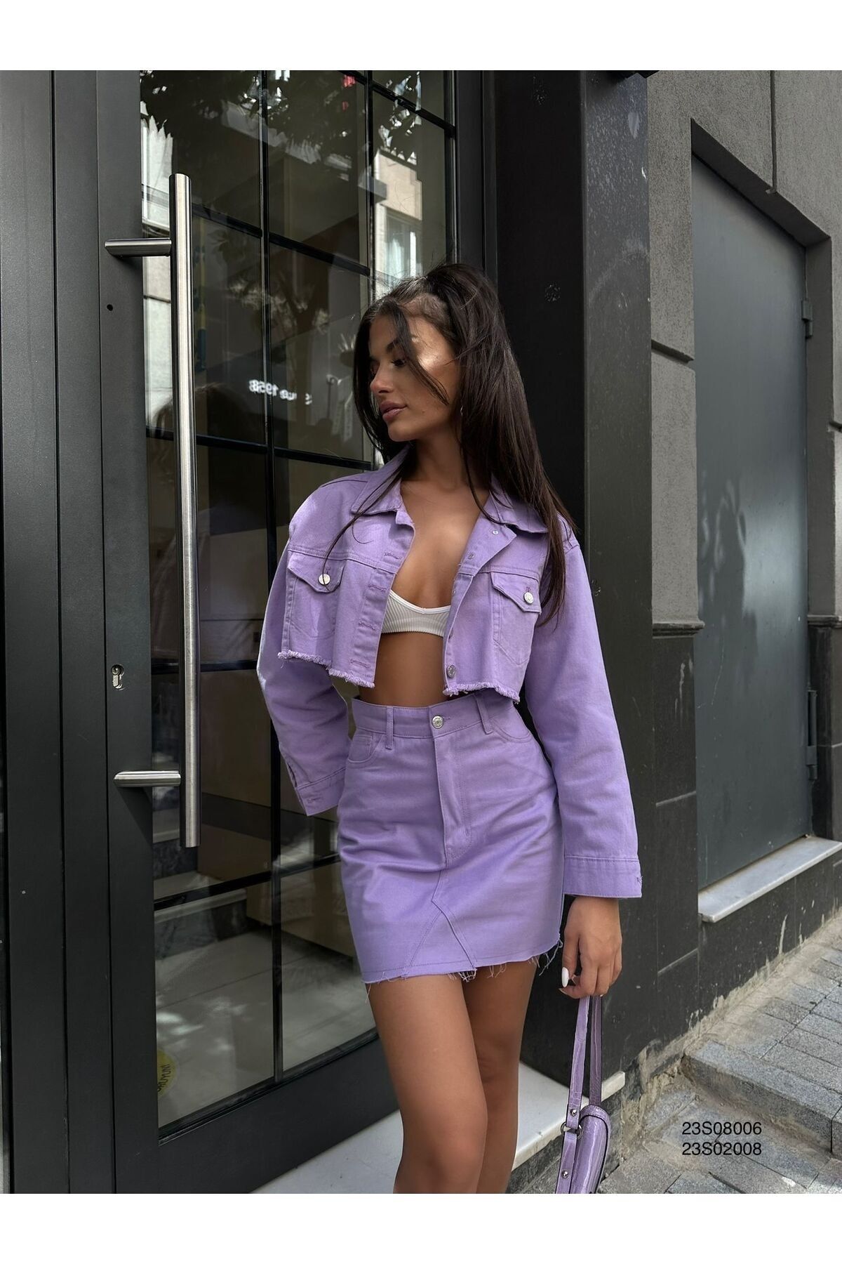 MONETA AN TA Lilac Skirt Jacket Set Trendyol