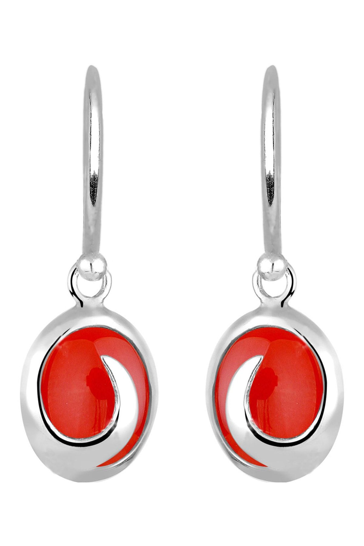 ELLI-Ohrringe Karneol Edelstein Magie Geo 925 Silber 3