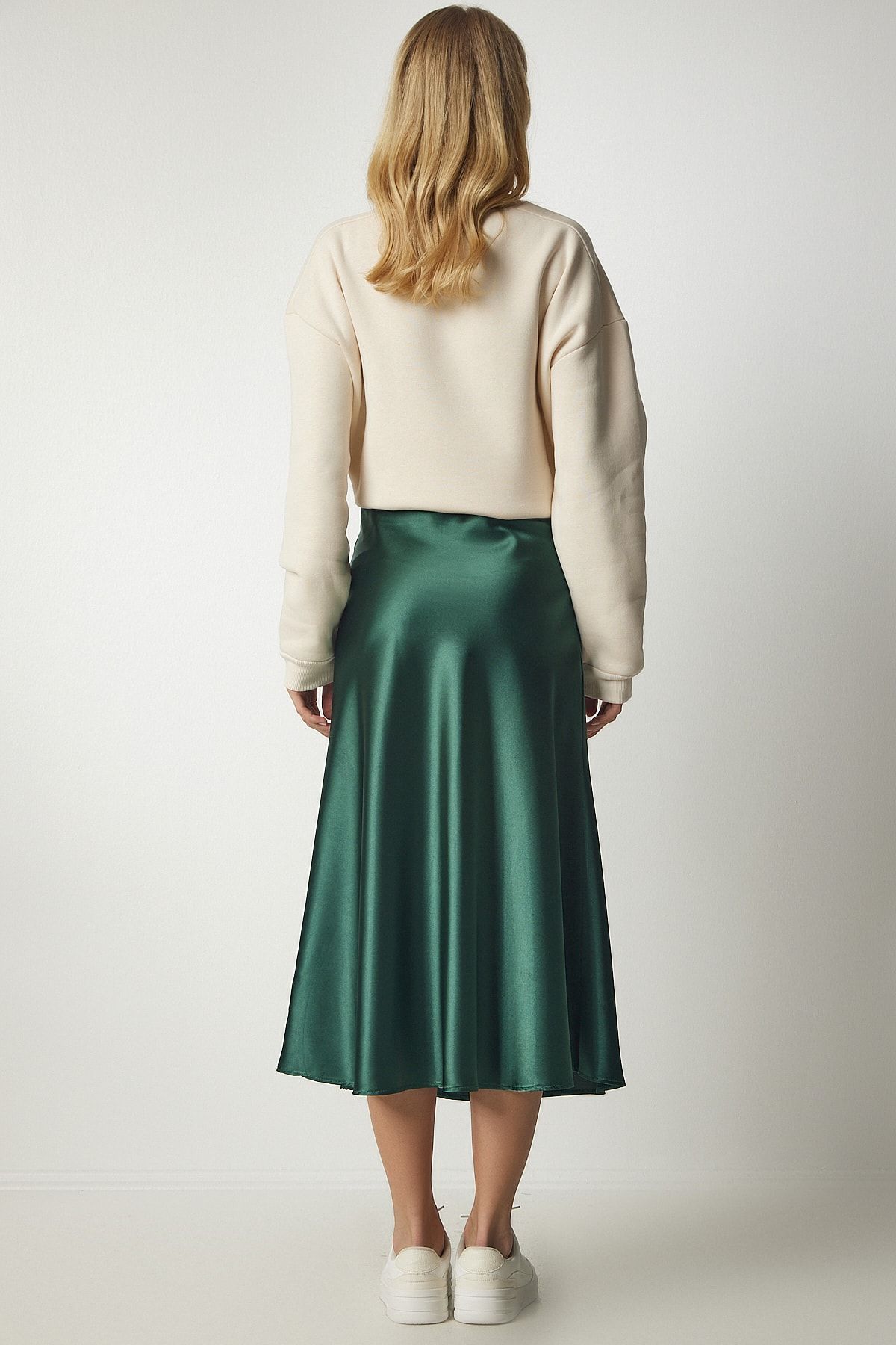Happiness stanbul Skirt Green Midi Trendyol