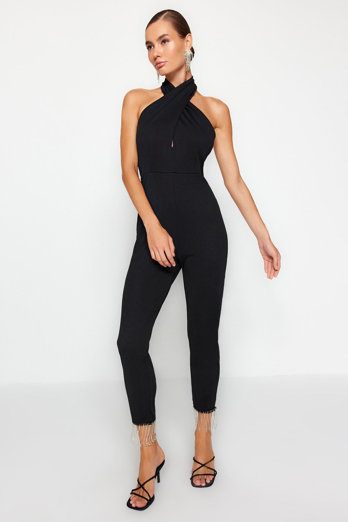 Trendyol Collection Jumpsuit Black Fitted Trendyol