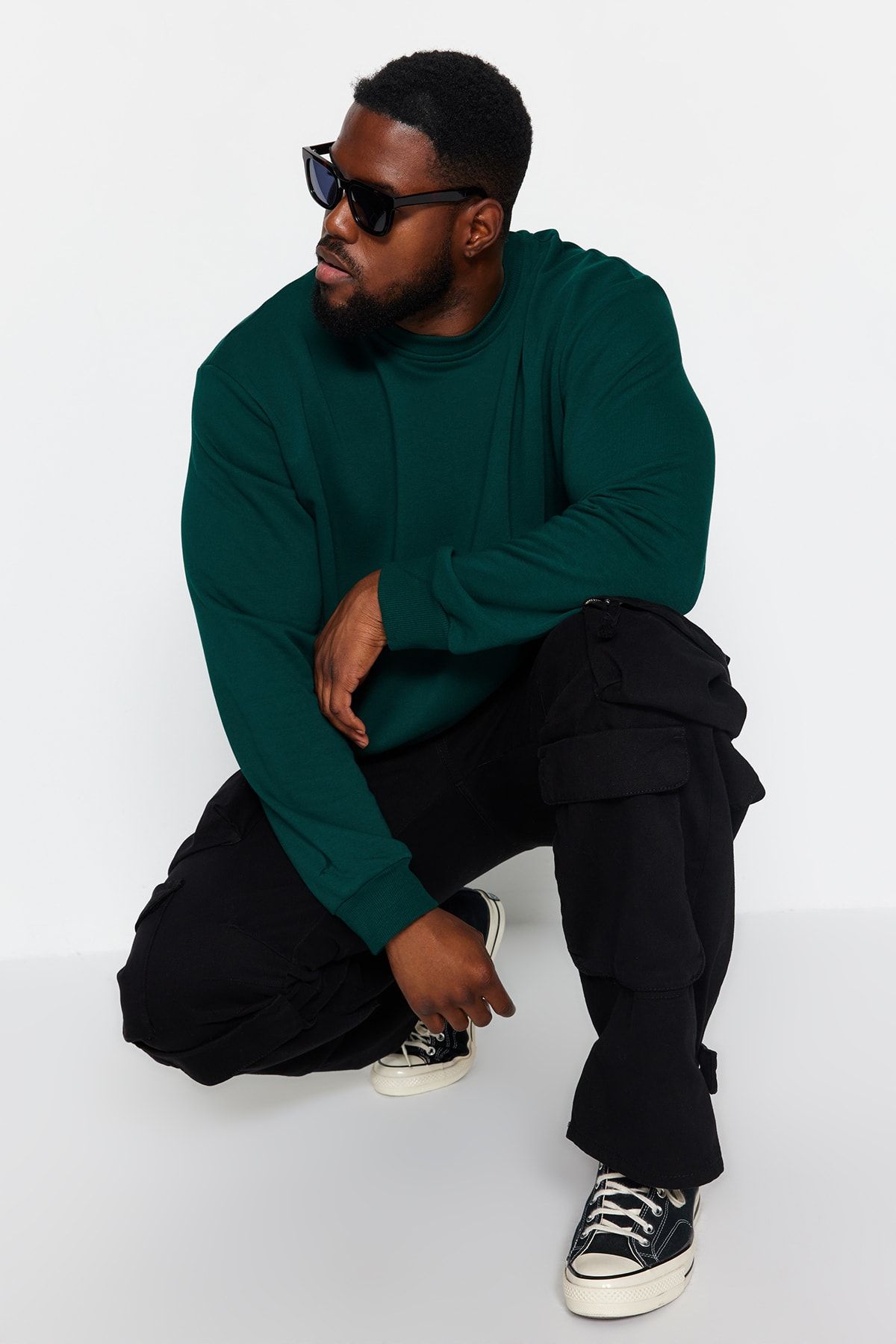 Mens dark green sweatshirt store