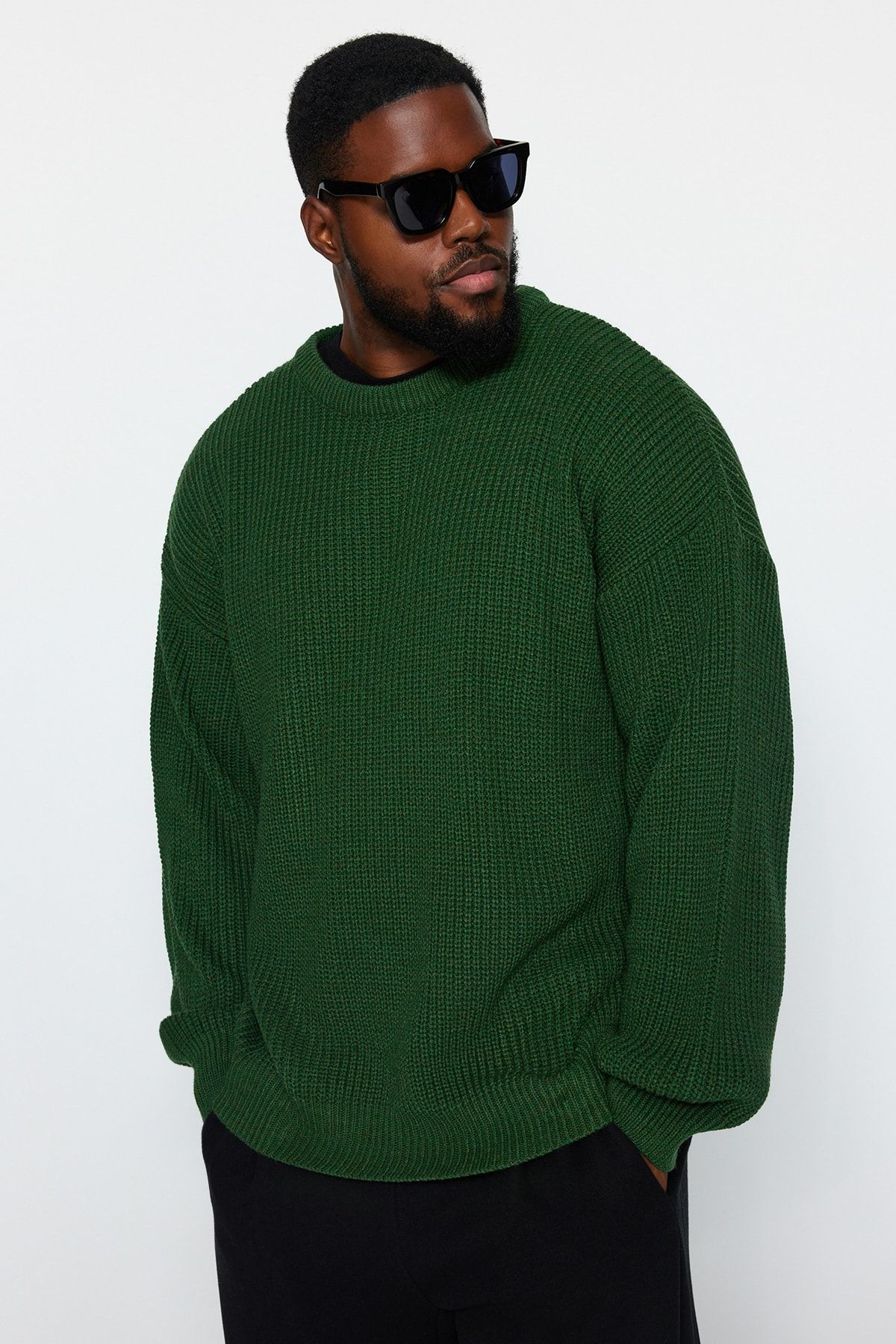 Wide neck sweater mens best sale