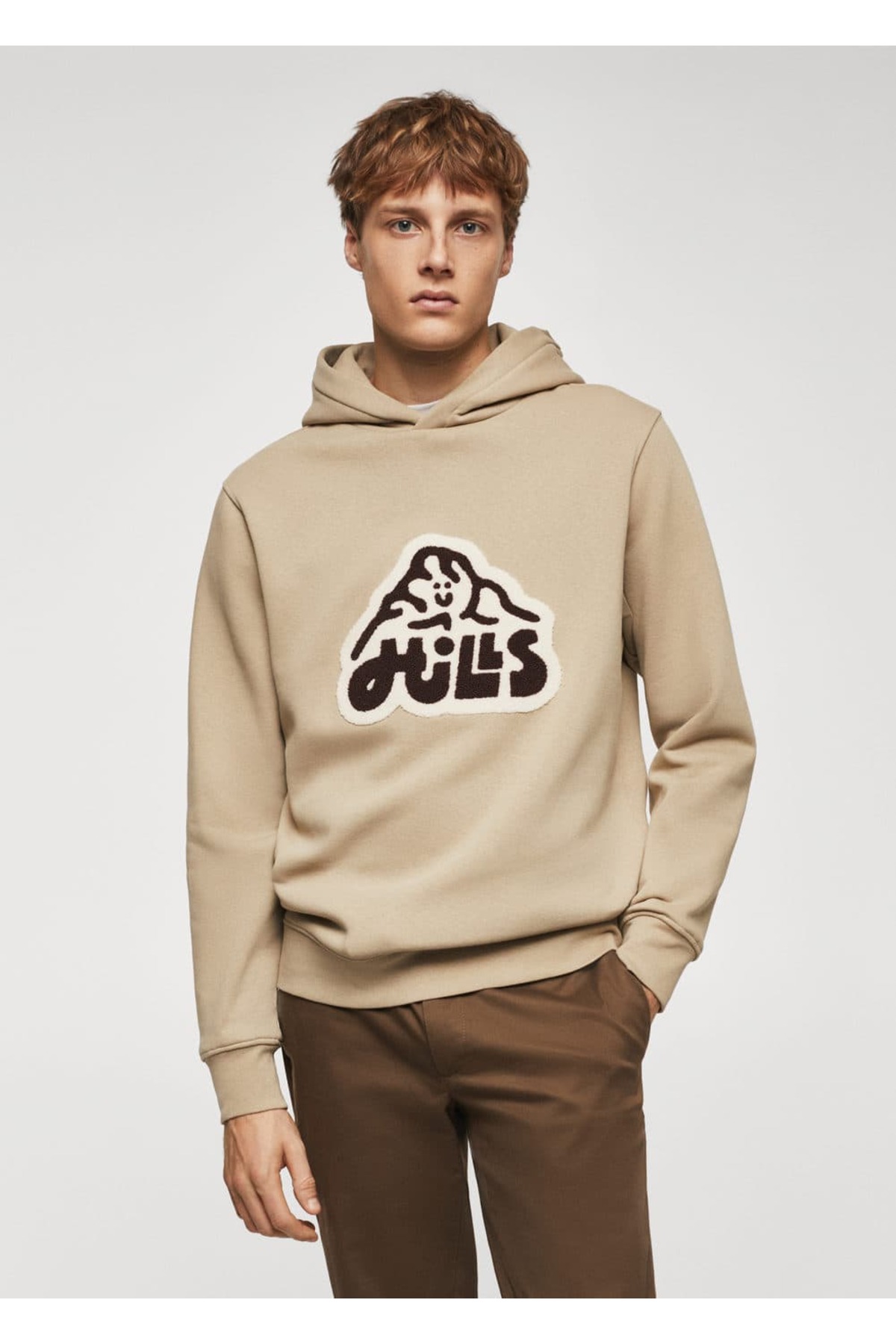 سویشرت مردانه نارنجی منگوMANGO Man | 47090843 اورجینال - تصویر 10