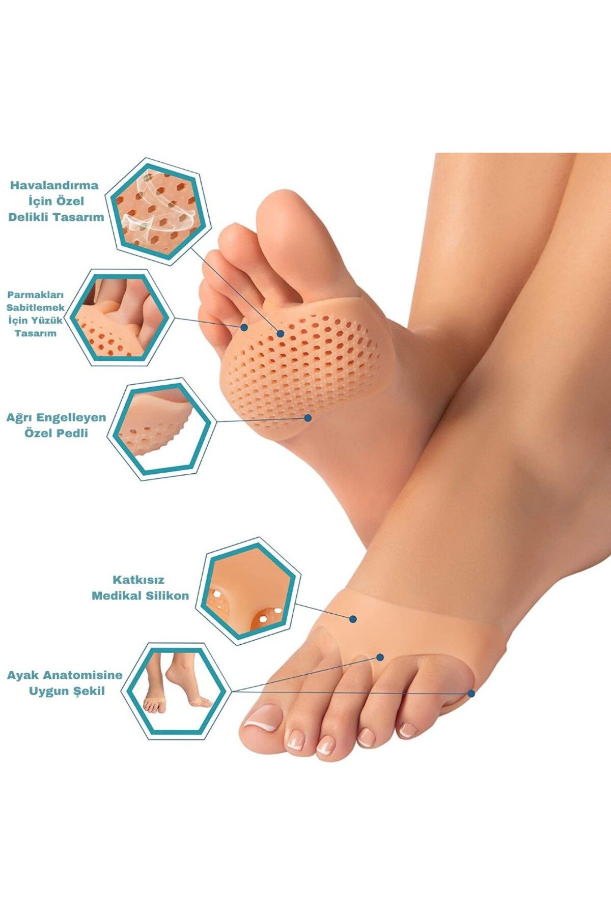 Grau-Silicone Metatarsal Pad to Prevent Underfoot Pain (Comb Bone), Calluses and Wounds 3