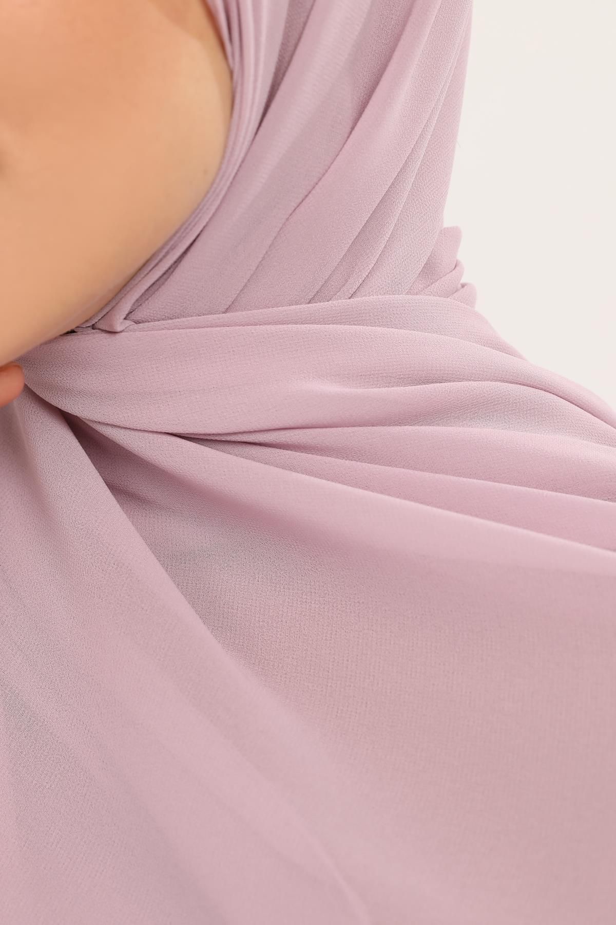 Altobeh-Ready Practical Luxury Interlocking Elastic Boned Chiffon Shawl Powder 5
