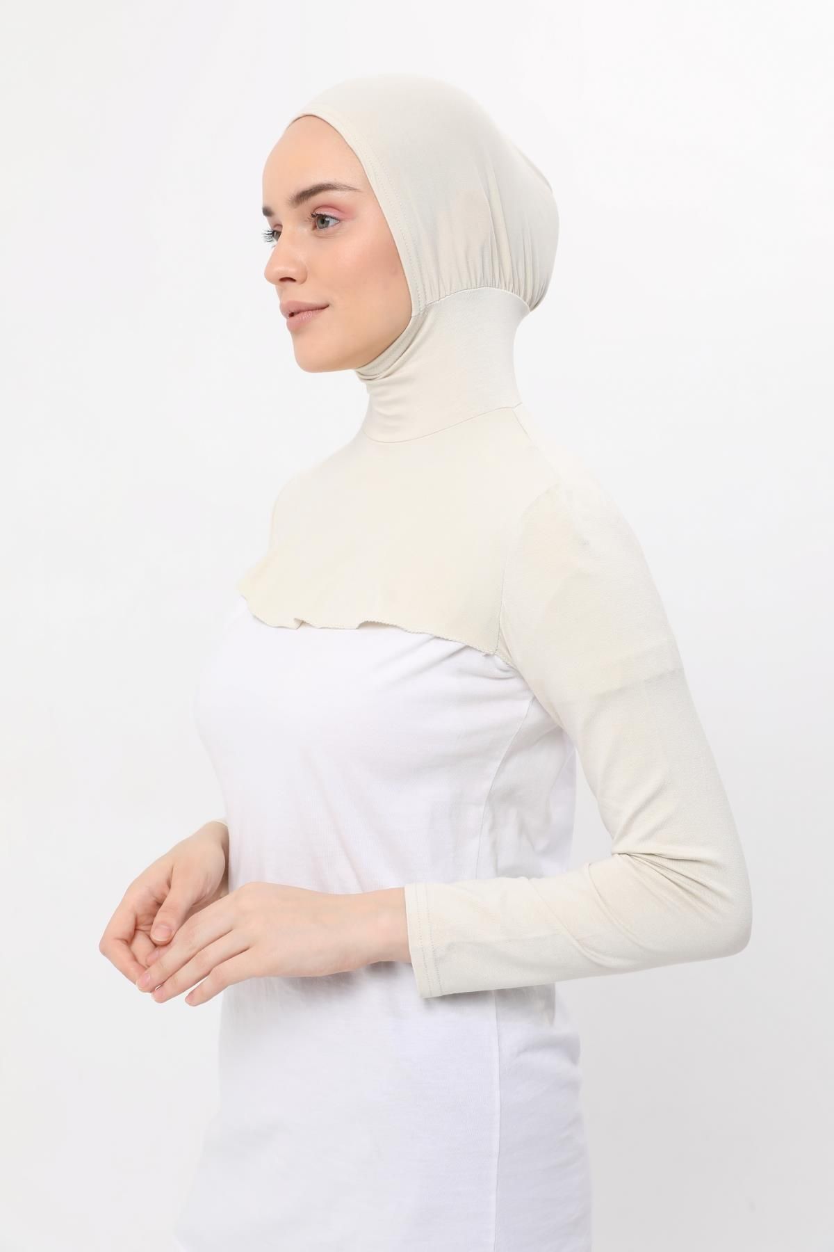 Altobeh-Gât Guler Bonnet Manecă Lungă Cremă 2