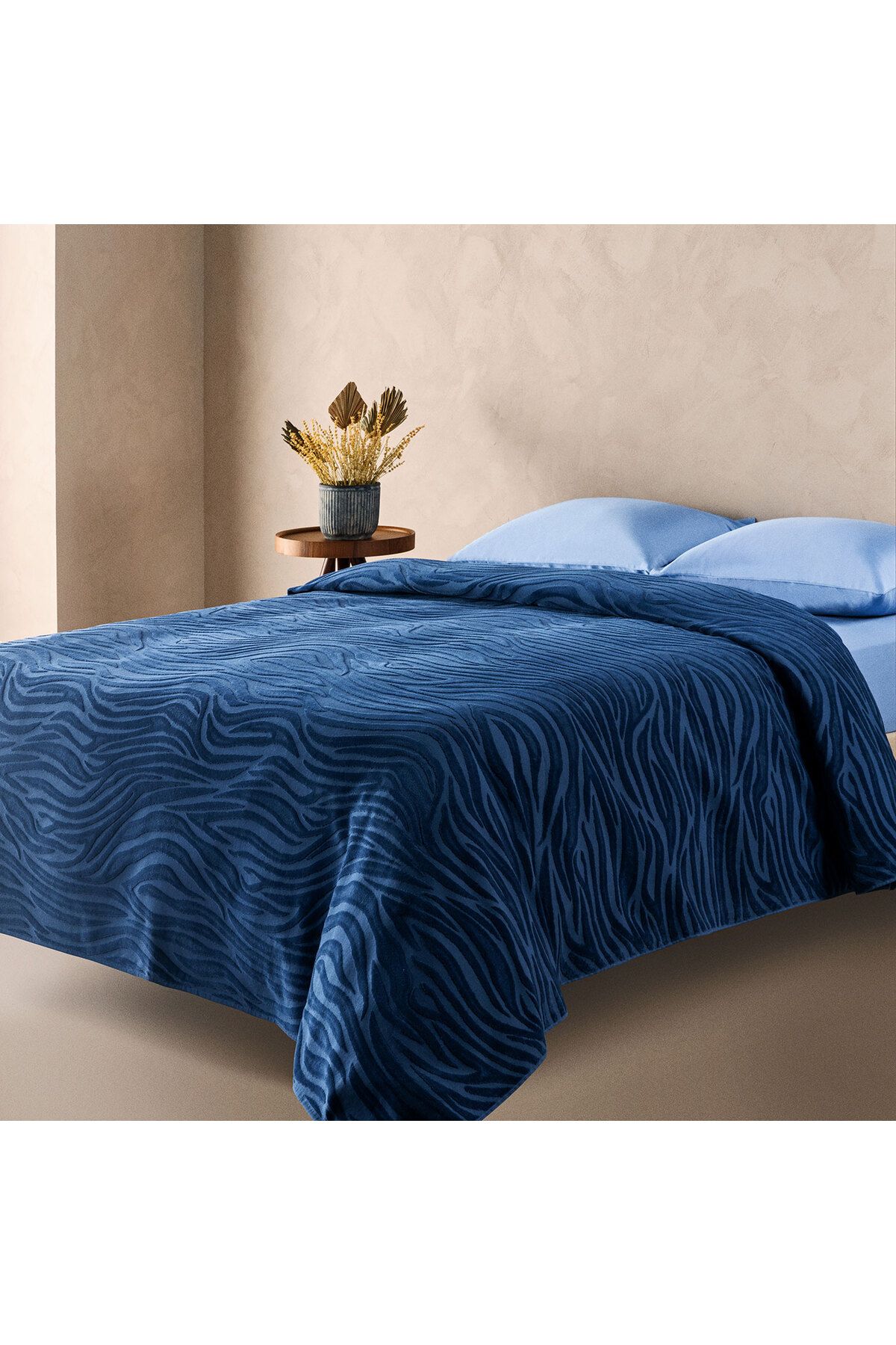 Marie Claire-Navy Blue Single Safari Bedspread - Mc 060749 1
