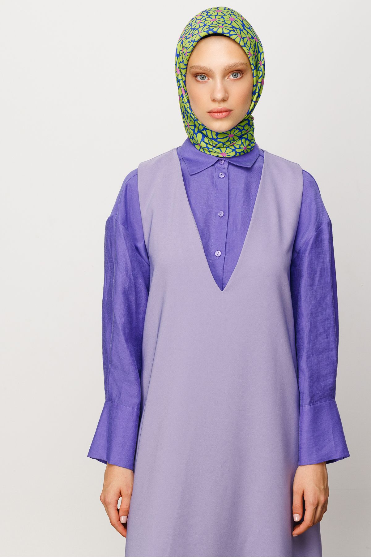 روسری سبز نرم دیجیتال الگوی شبدر Mooncorn
