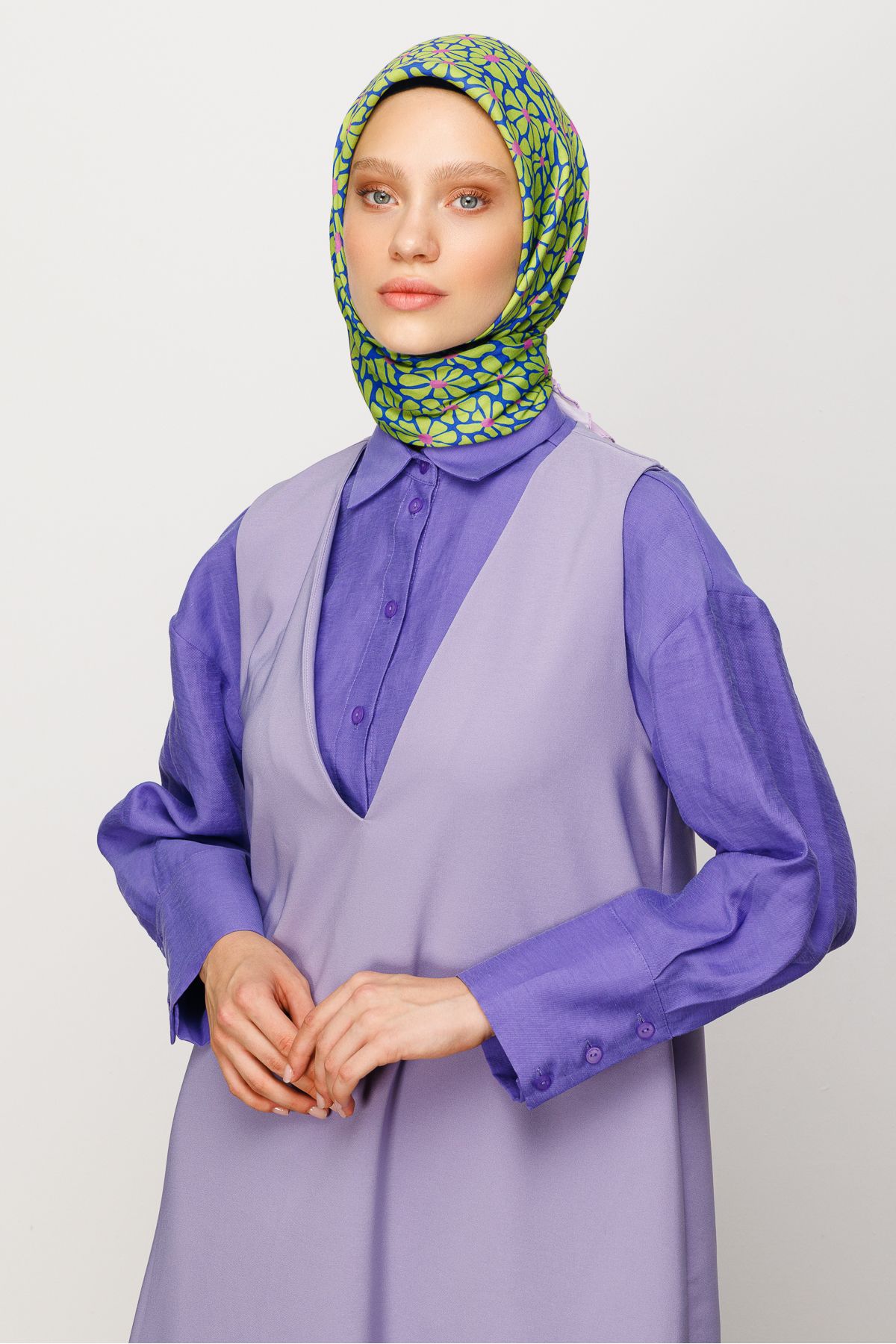 روسری سبز نرم دیجیتال الگوی شبدر Mooncorn