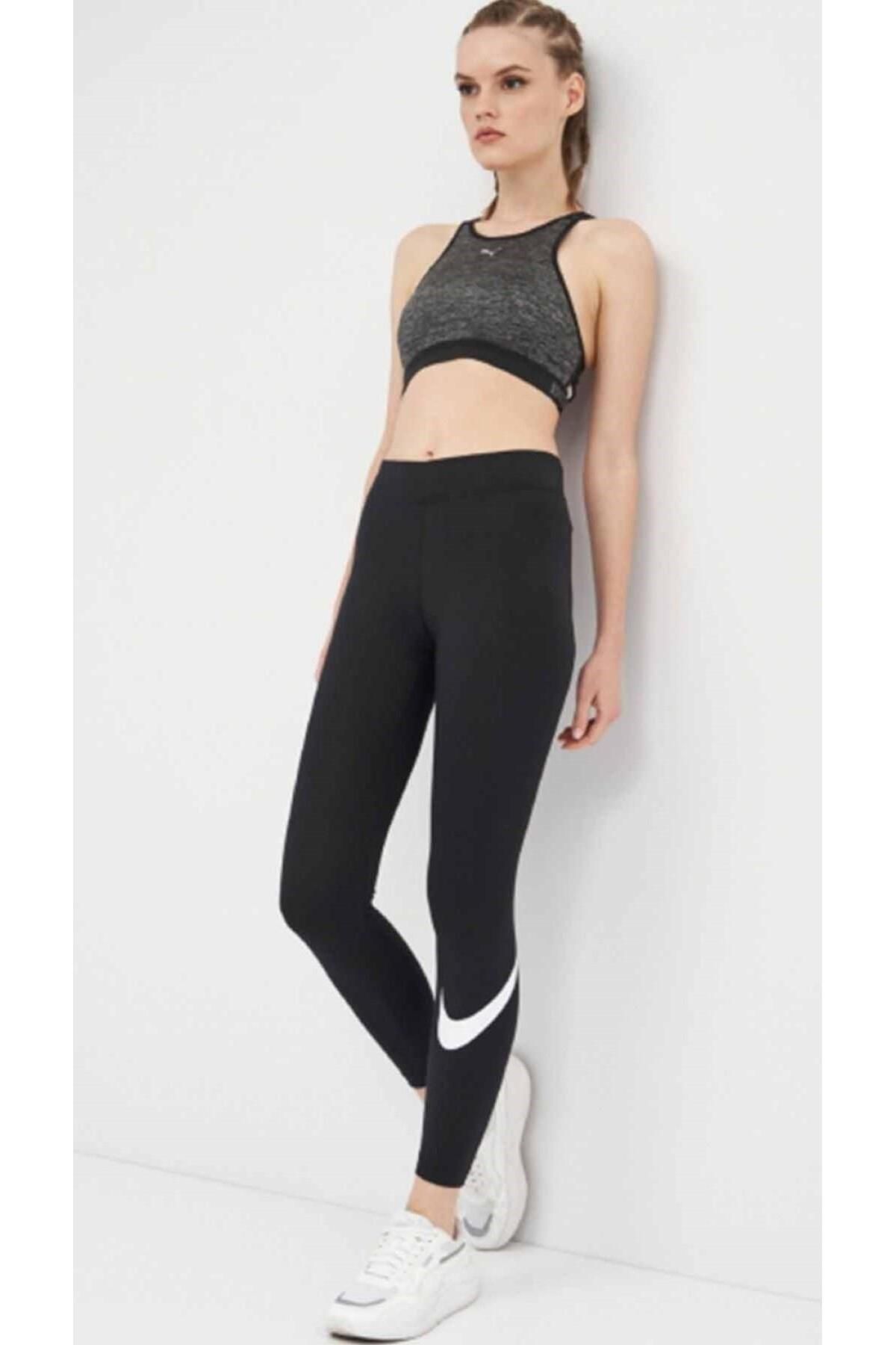 Nike black club leggings with swoosh logo