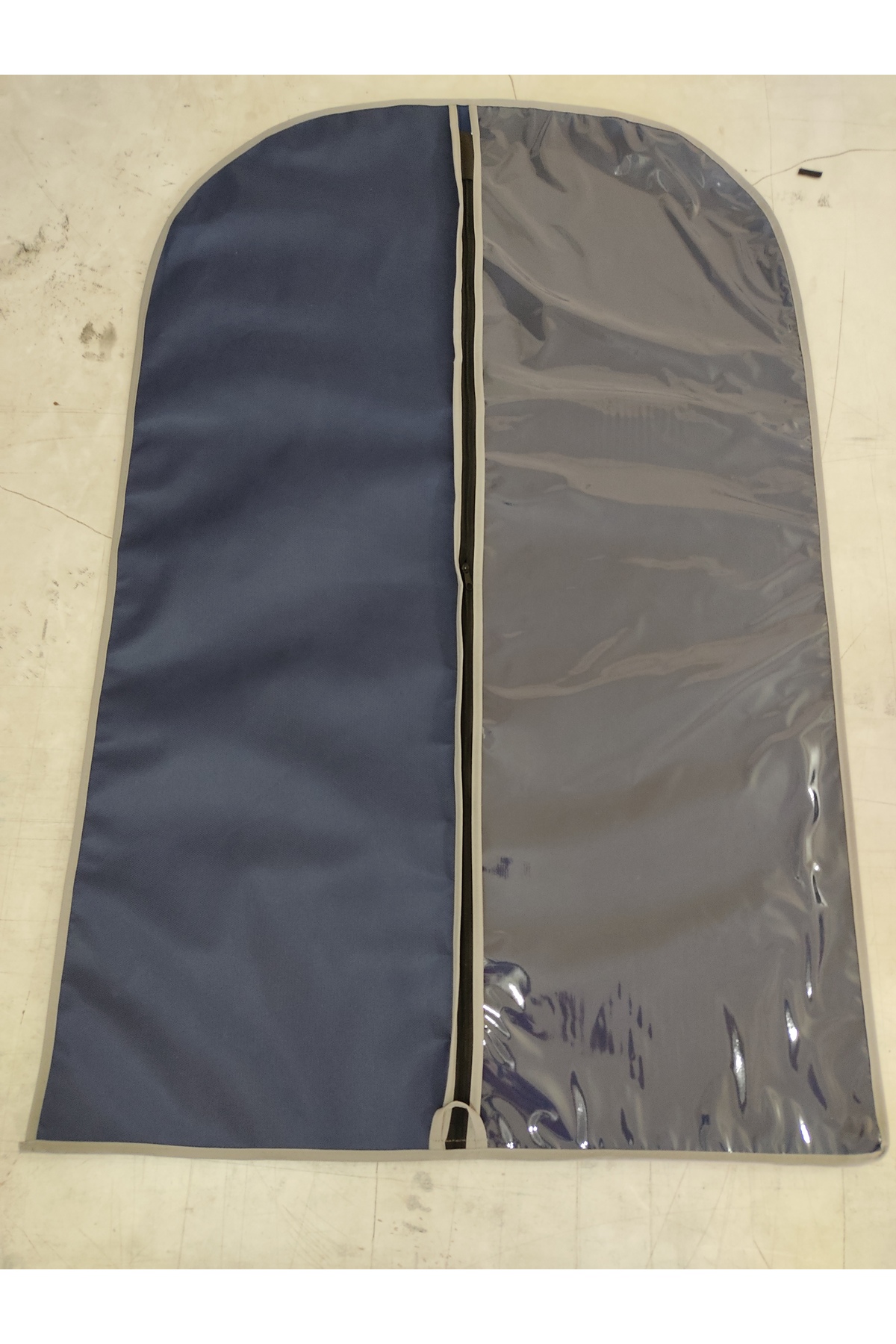 Takım Elbise Kılıfı, Elbise Koruyucu ve Taşıyıcı Hurç, Gamboç, Şeffaf Görünür, 64x100 cm, Lacivert
