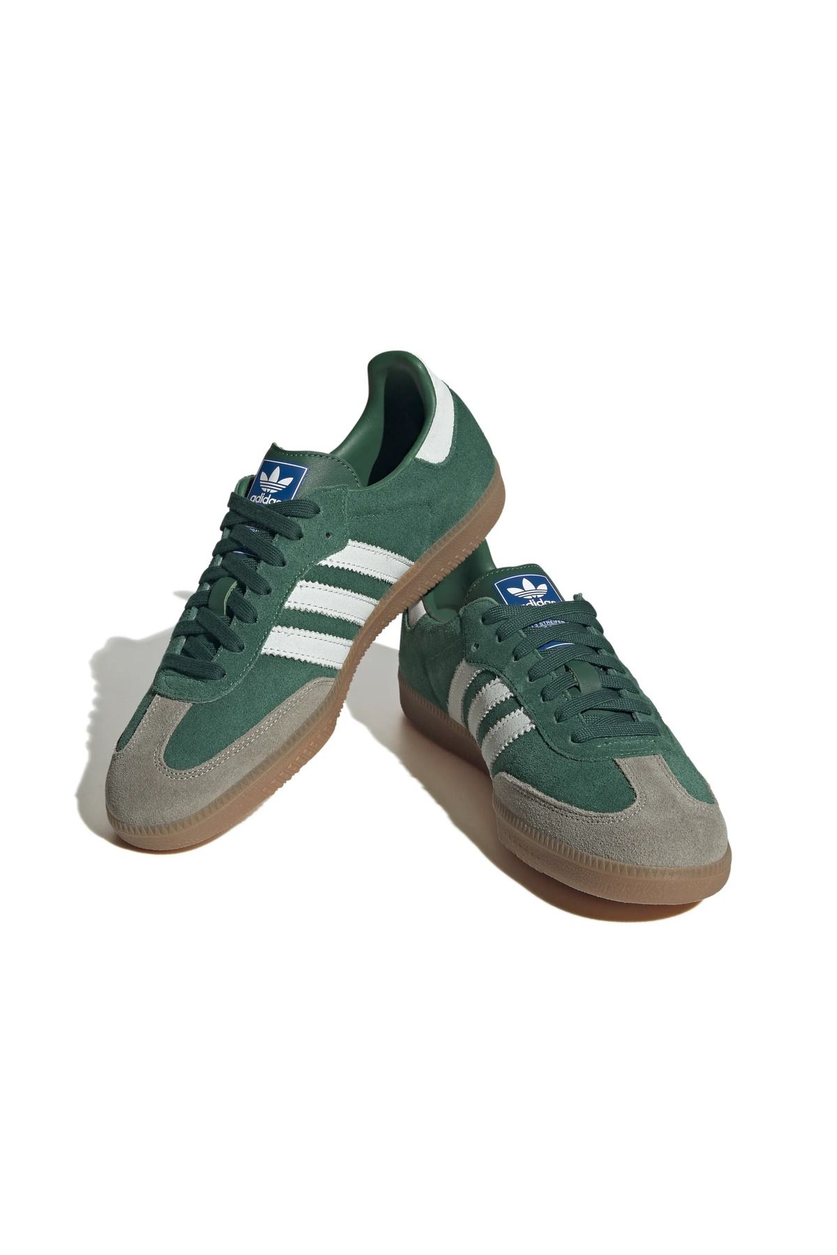 Green adidas samba trainers on sale