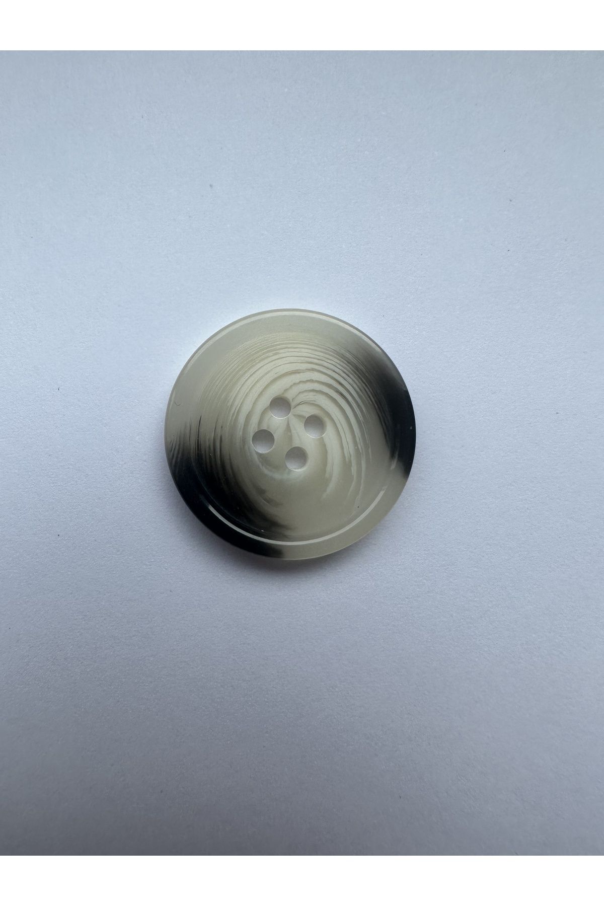 aensia-White Black Marble Marble Pattern Design Button Flat Polyester Button 40 Size Buttons - Pack of 6 3