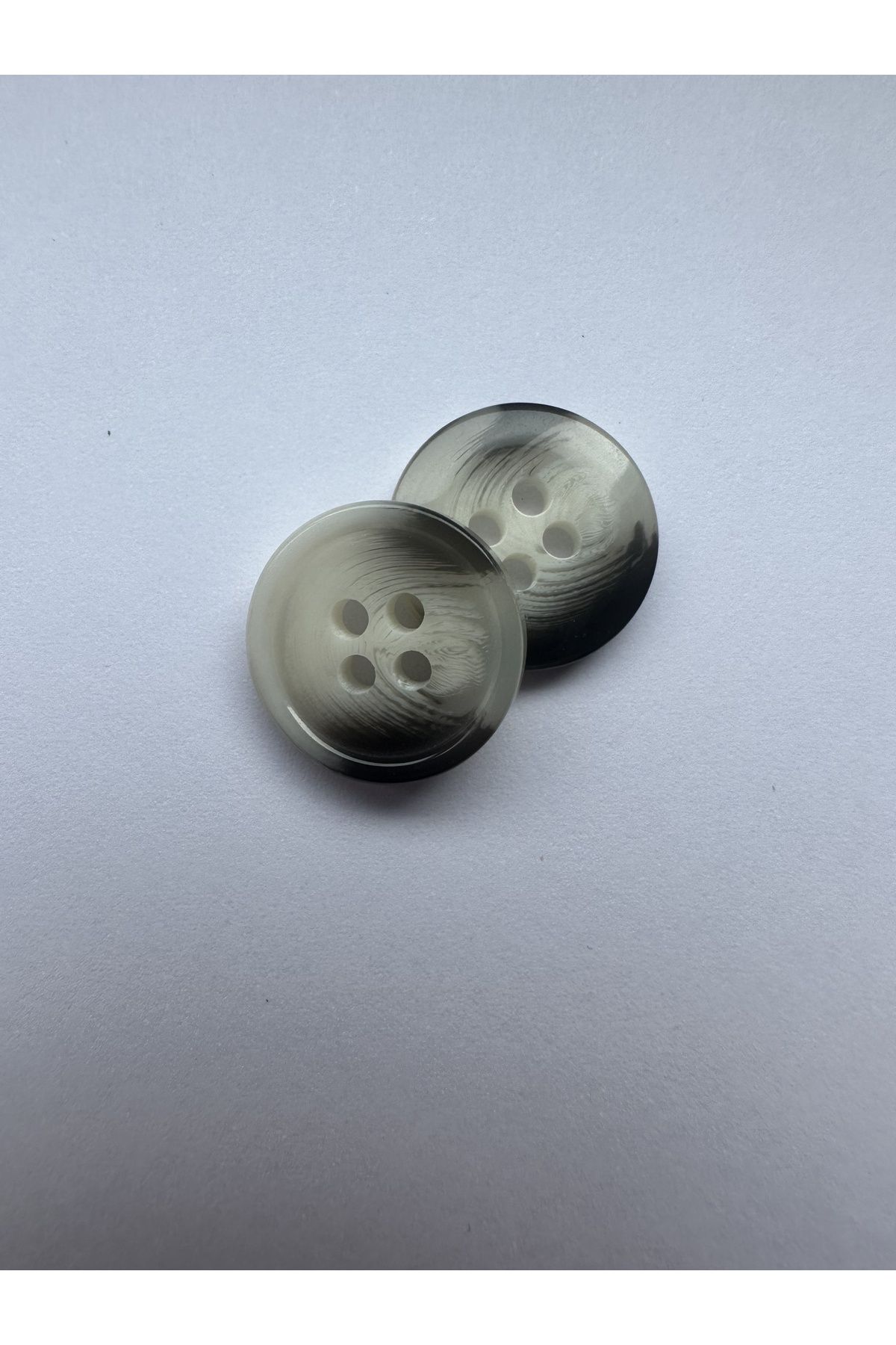 aensia-White Black Marble Marble Pattern Design Button Flat Polyester Button 24 Size Buttons - Pack of 10 4
