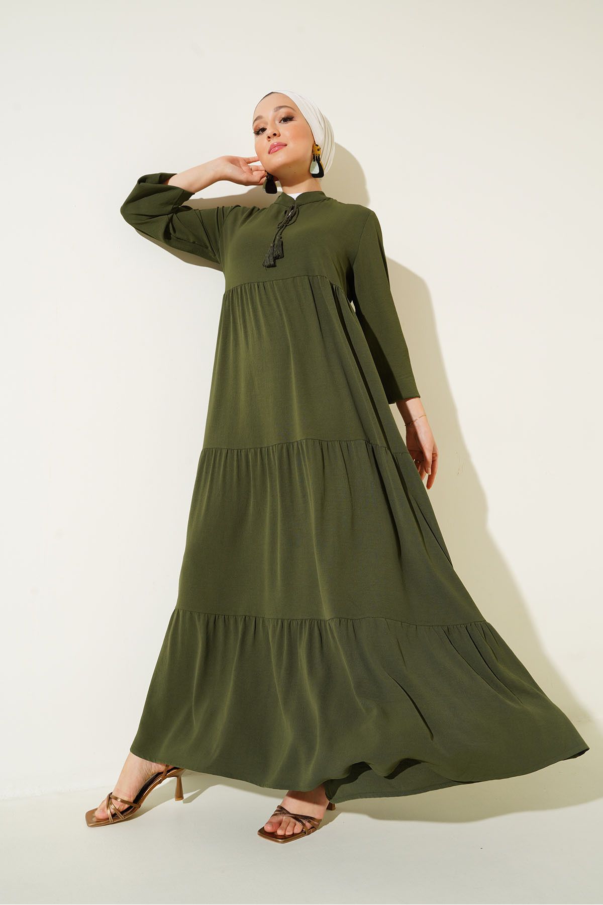 Bigdart لباس حجاب بند 1627 - D.Khaki