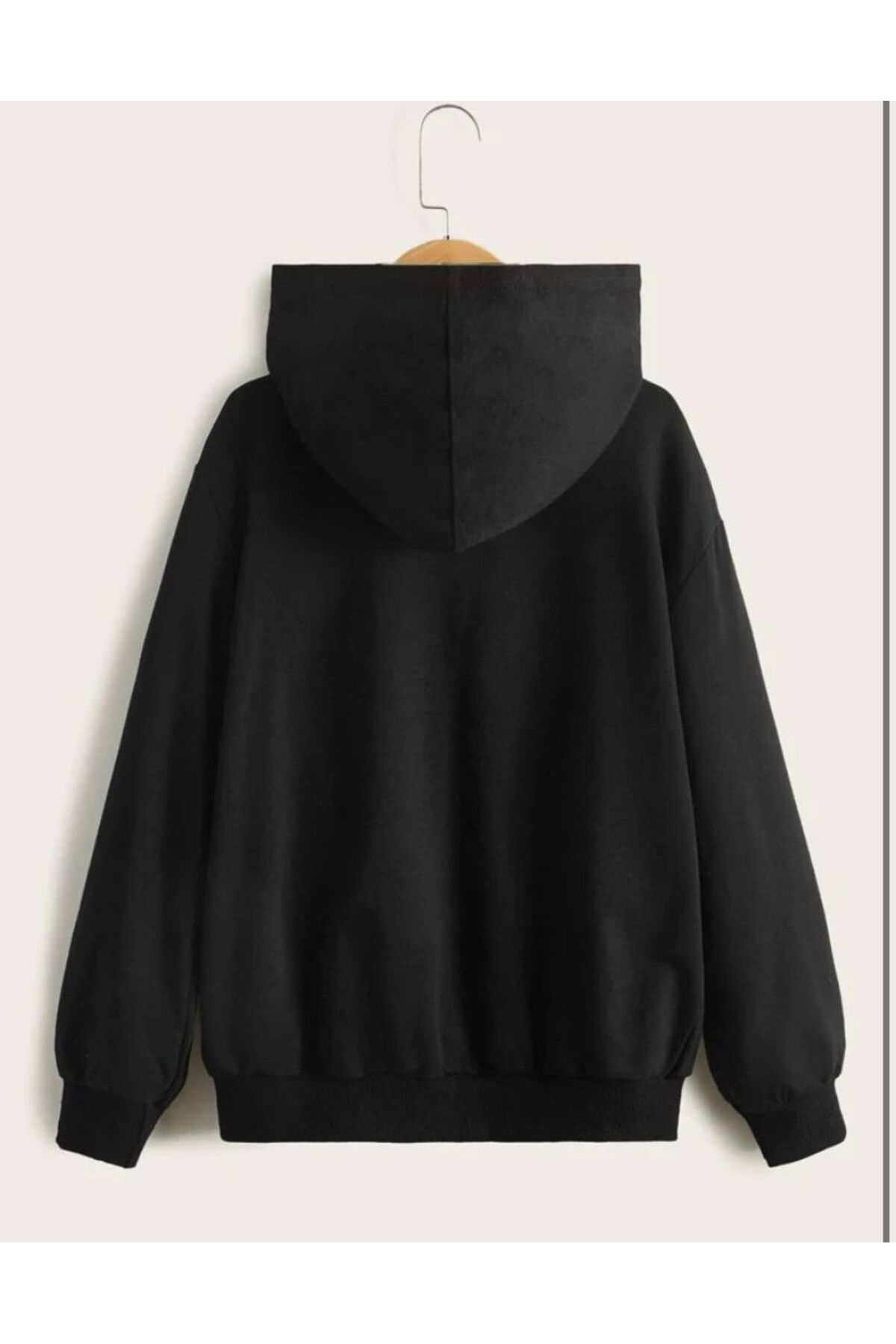 MORNİNG KİDS Çocuk Siyah Kapşonlu Kaplan Baskılı Sweatshirt fotoğrafı 2 (önizleme)