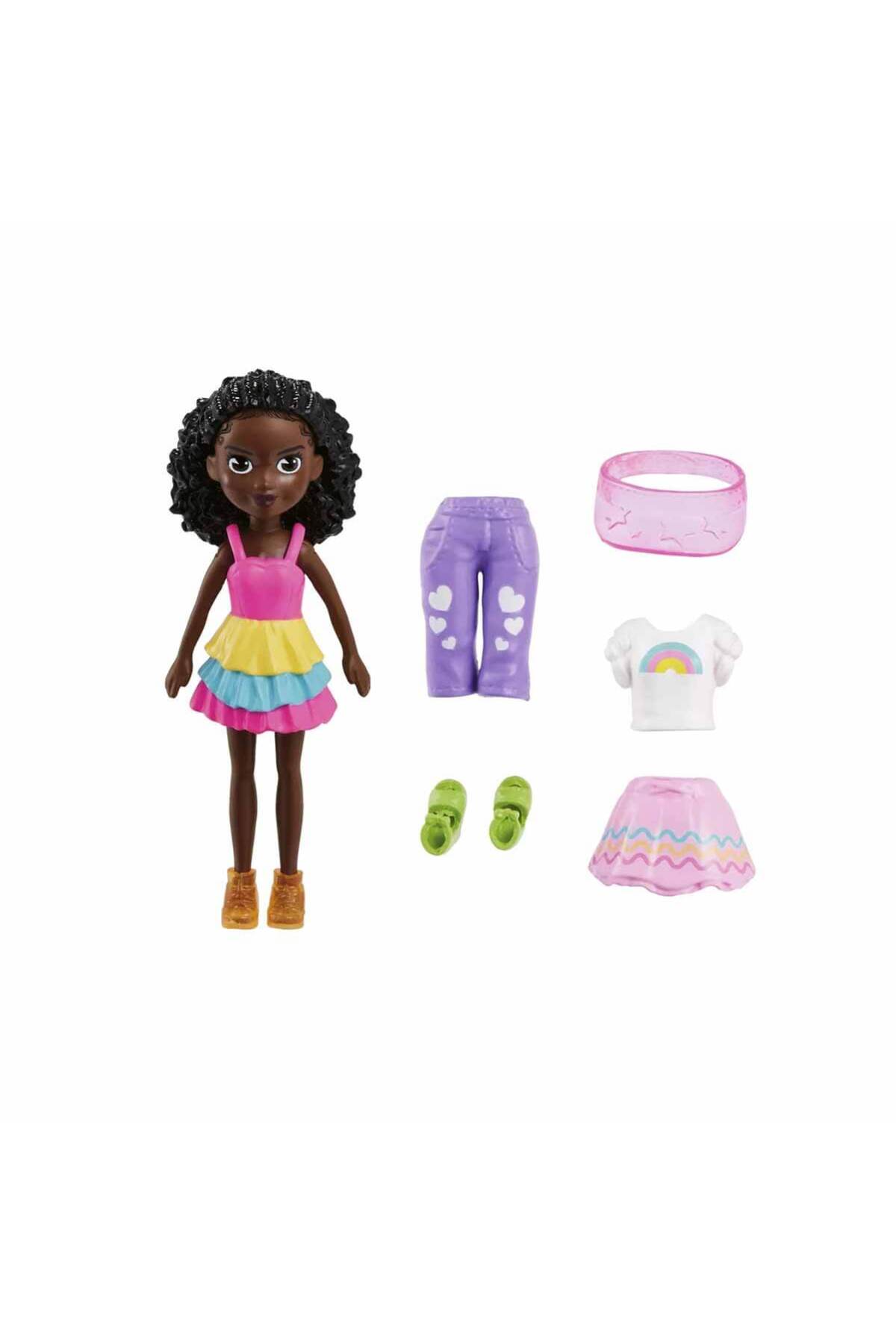 Polly Fashion Accessories Set GDM01 - Black-Colorful Dress