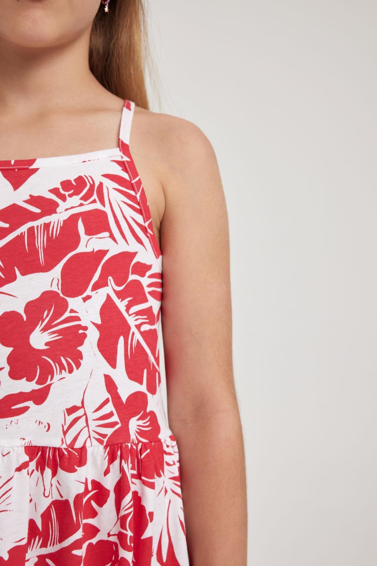 لباس مجلسی دخترانه قرمز دفکتوDefacto | B0674A823SM اورجینال - تصویر 4