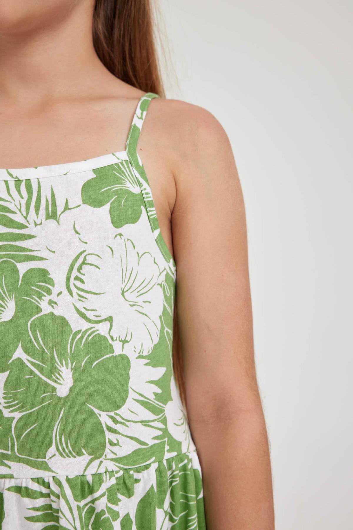 لباس مجلسی دخترانه سبز دفکتوDefacto | B0674A823SM اورجینال - تصویر 4