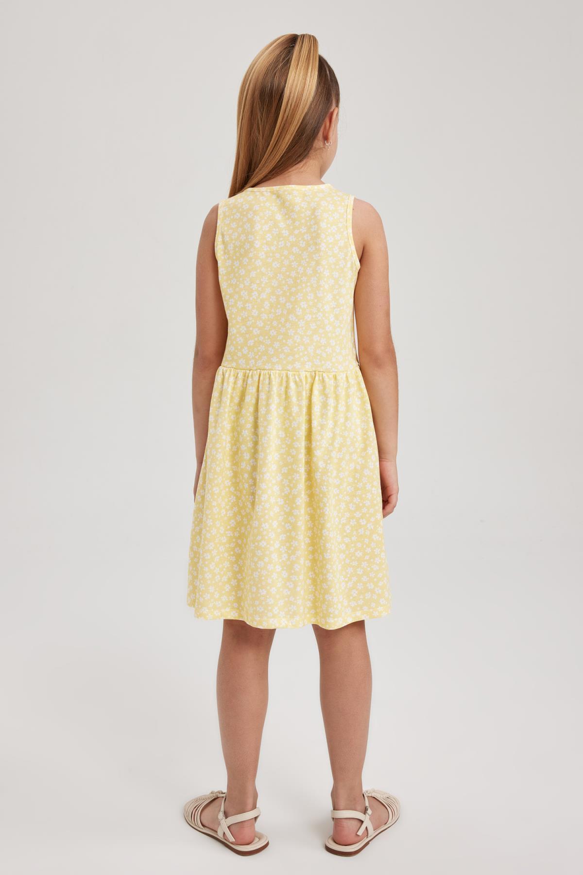 لباس مجلسی دخترانه زرد دفکتوDefacto | B0673A823SM اورجینال - تصویر 7