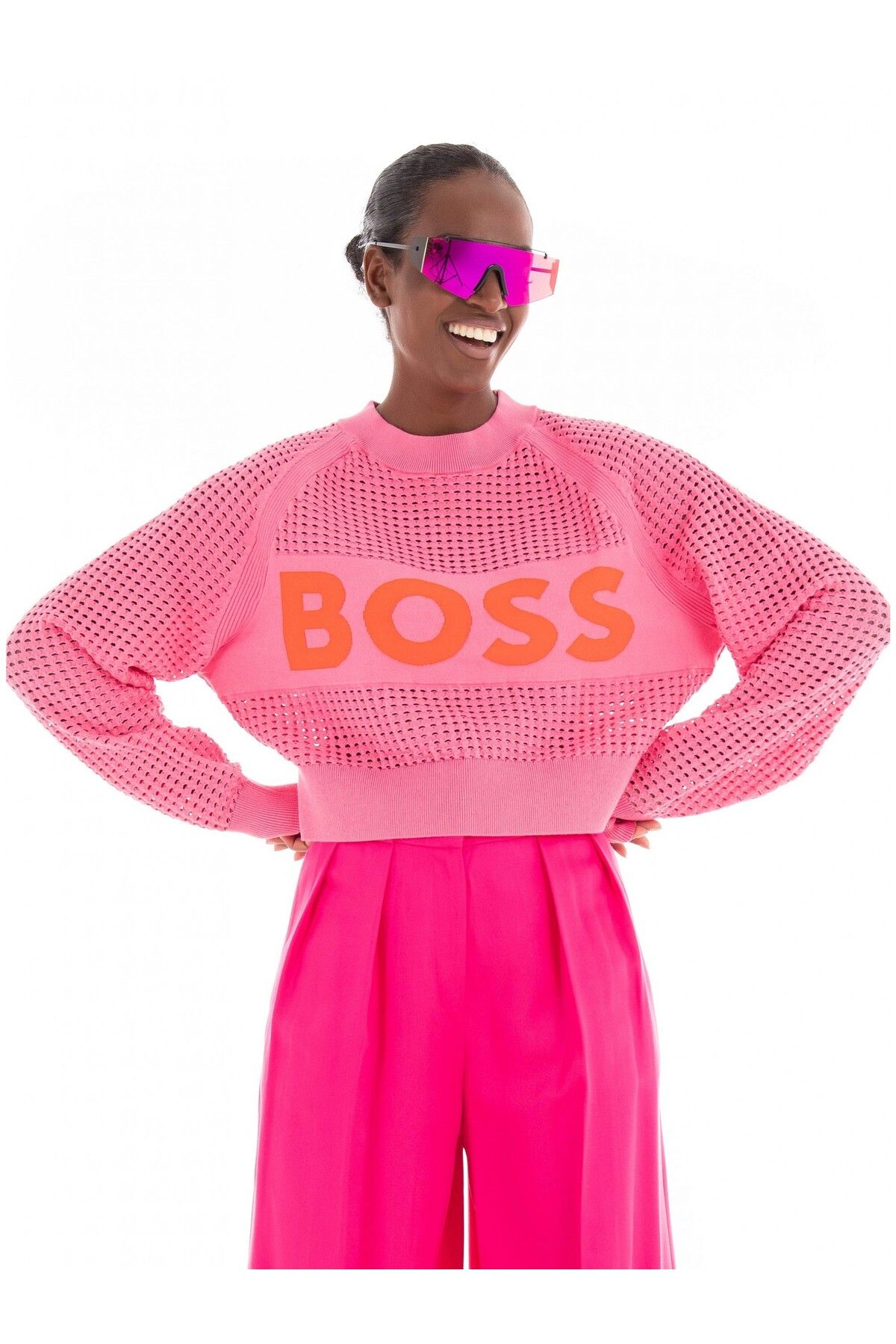 Boss Sweater Pink Regular fit