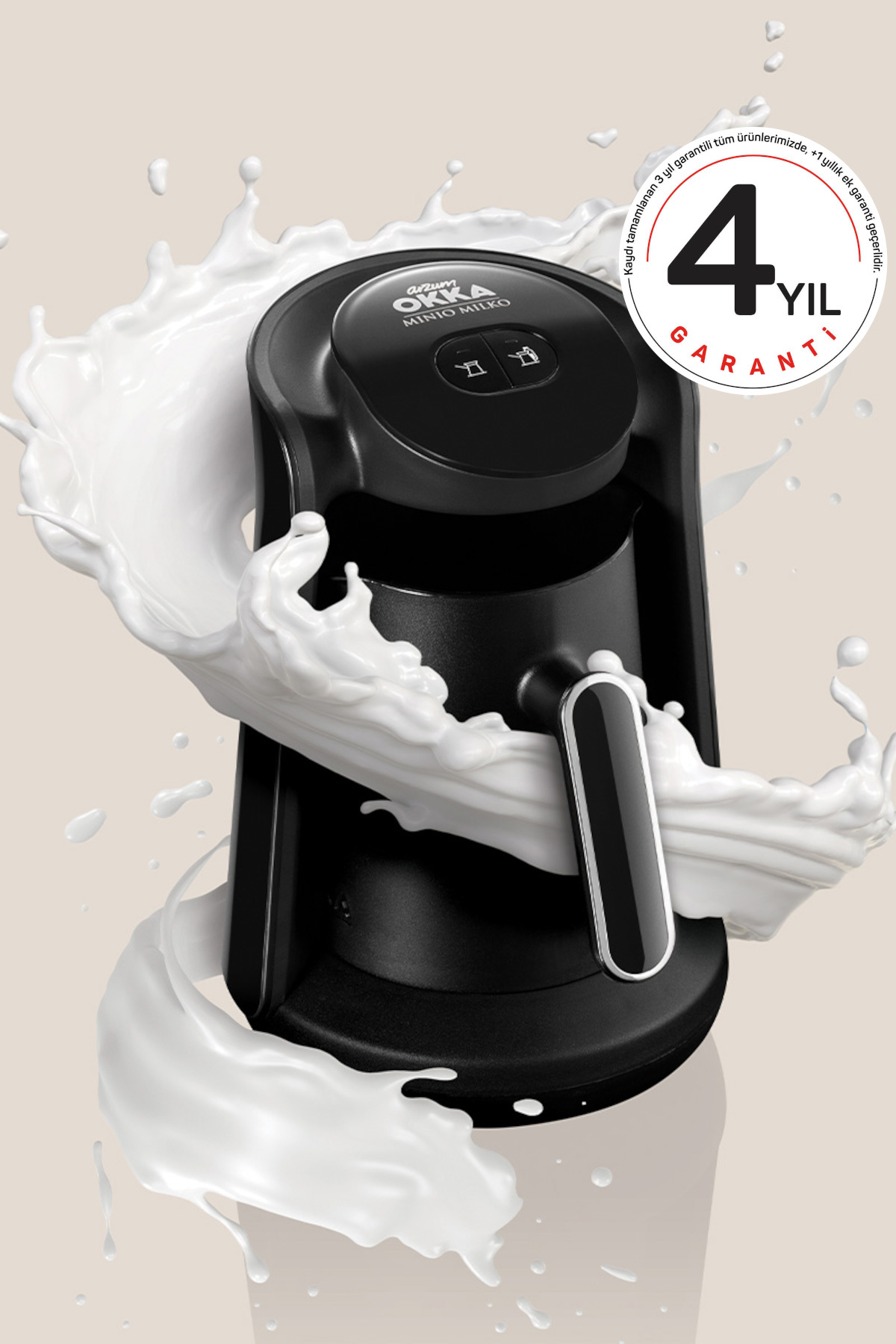 Arzum Ok0024-k قهوه ساز ترکی Okka Minio Milko با شیر - Chrome OK0024-K.KROM