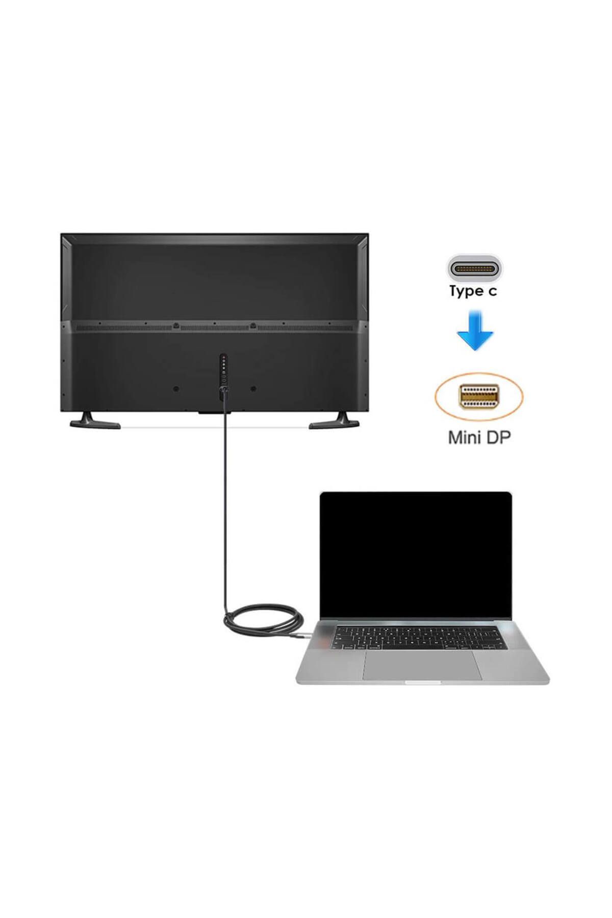 Koodmax-1.8m USB-C USB 3.1 Type C to Mini DisplayPort 4K@60Hz Cable Image Transfer Cable 8