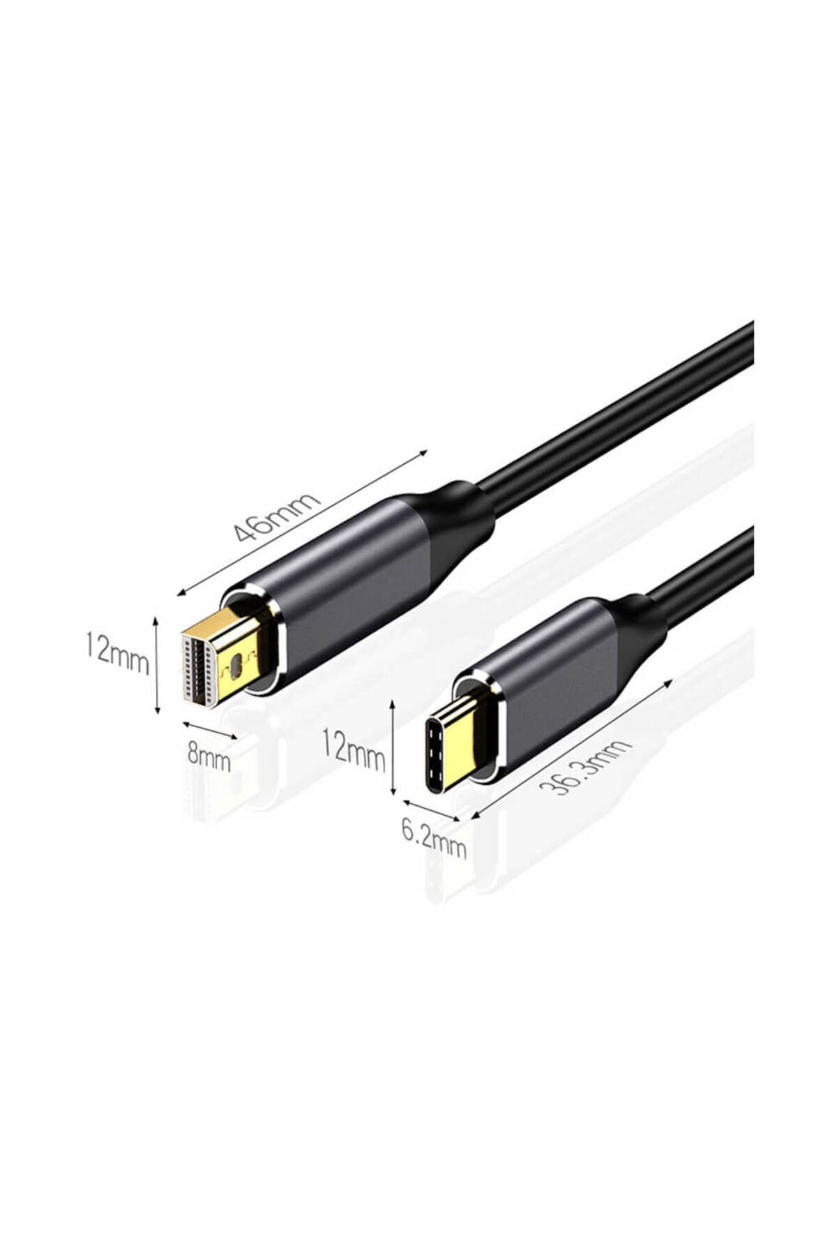 Koodmax-1.8m USB-C USB 3.1 Type C to Mini DisplayPort 4K@60Hz Cable Image Transfer Cable 2
