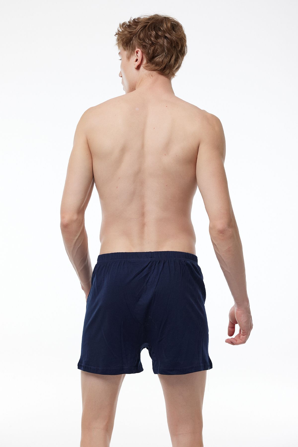 Malabadi-Ανδρικό Navy Blue 2 Pack Wide Fit 100% Cotton Boxer 024 4