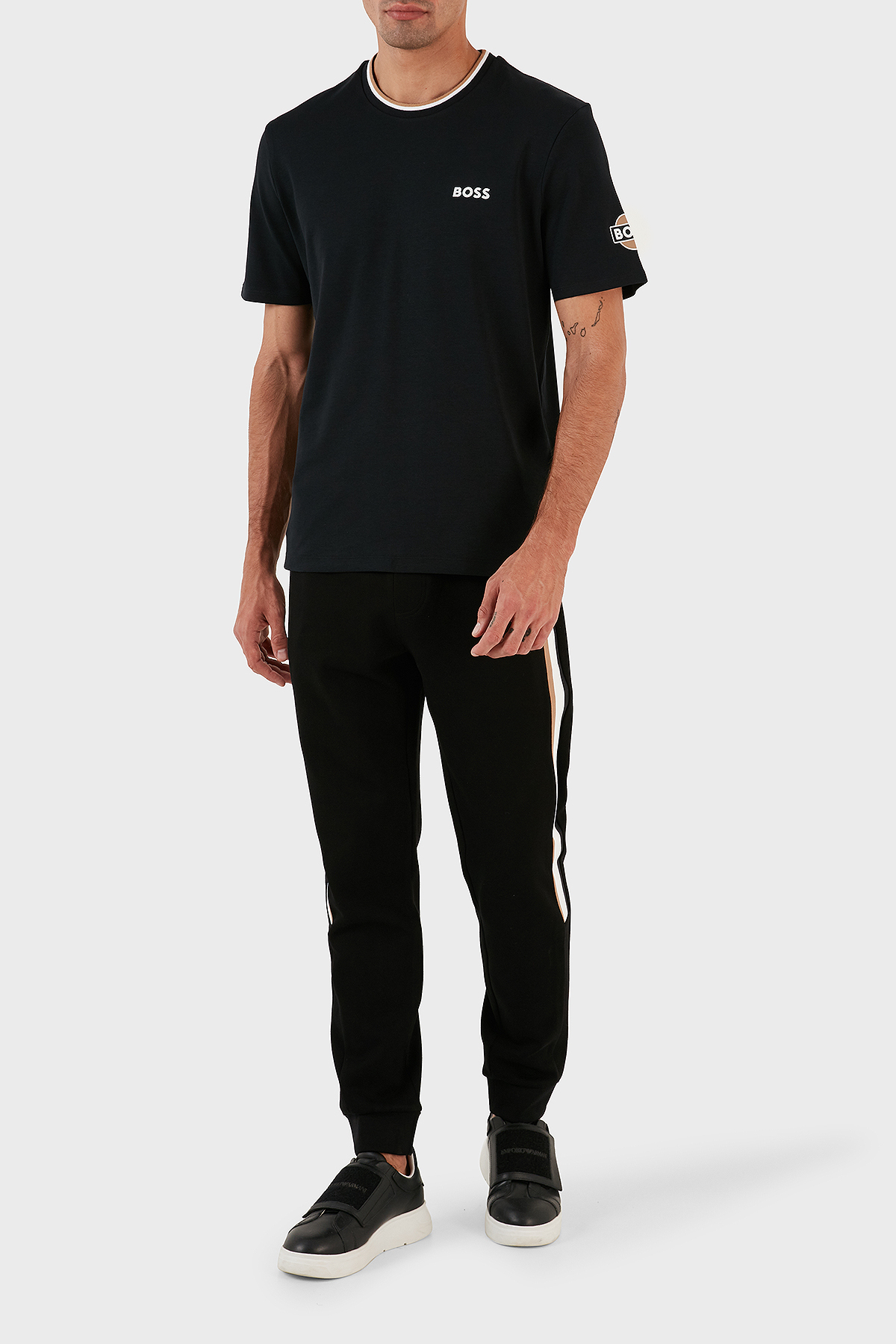 تیشرت مردانه مشکی باس | 50496114 001 اورجینال - تصویر 3