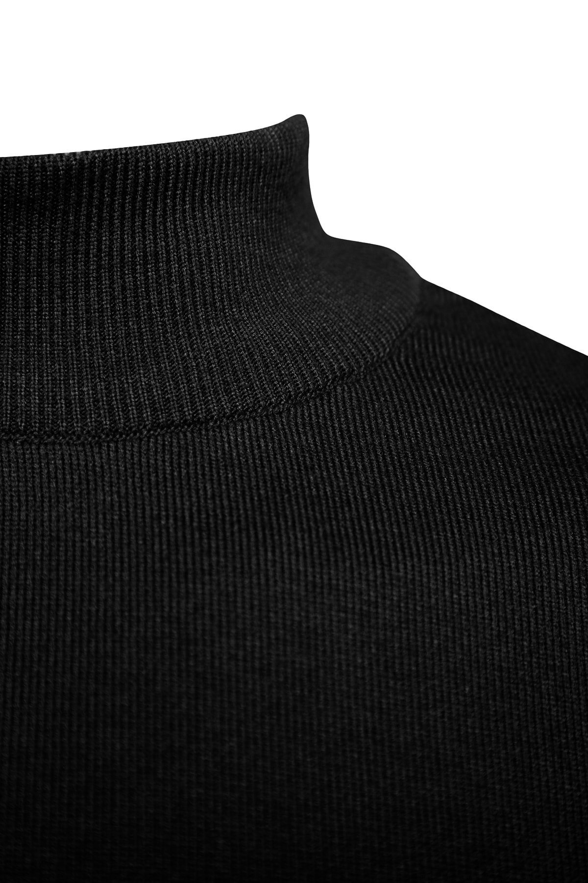  trendyolmilla man siyah regular fit couple/çift yar?m bal?kç? yaka yumu?ak limited edition basic kazak