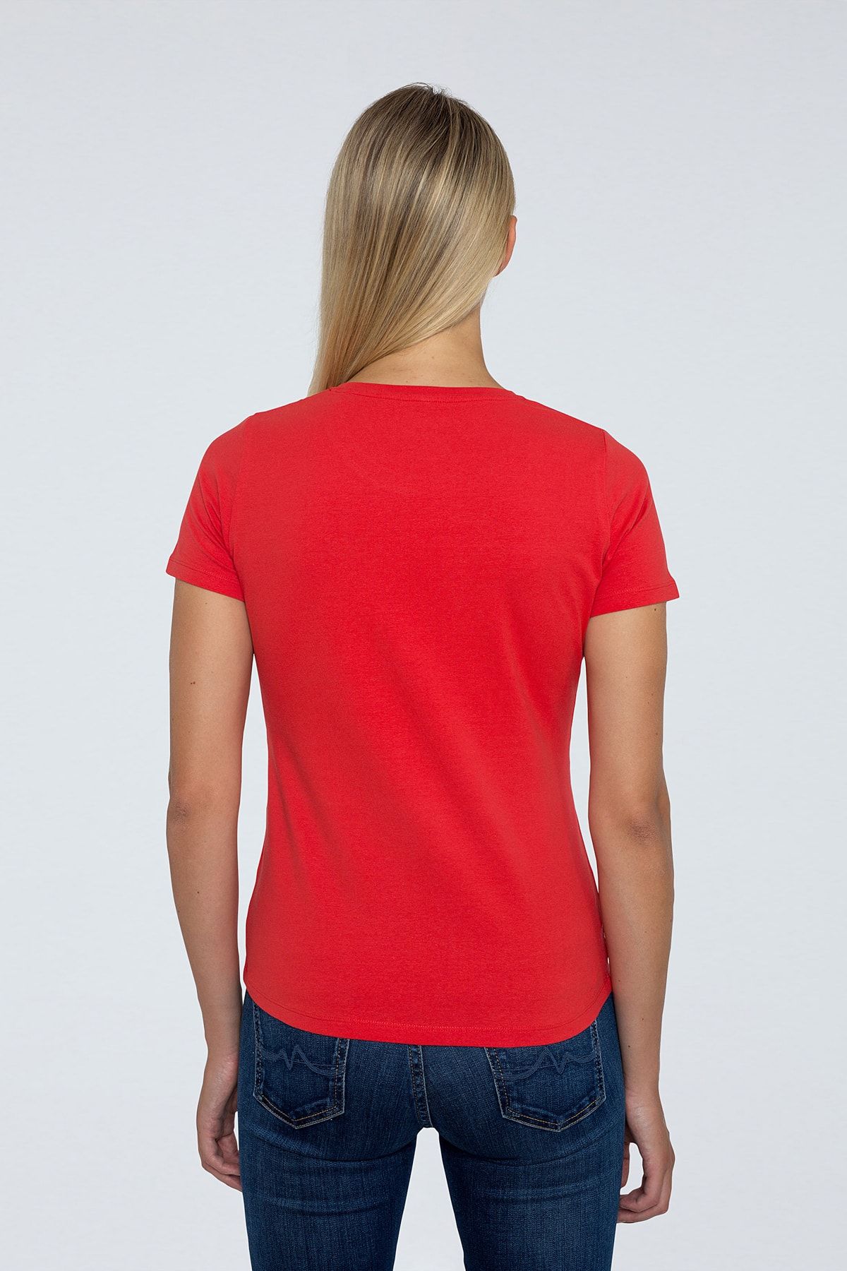 T-Shirt - Damen Trendyol Rot Jeans / Mädchen Pepe