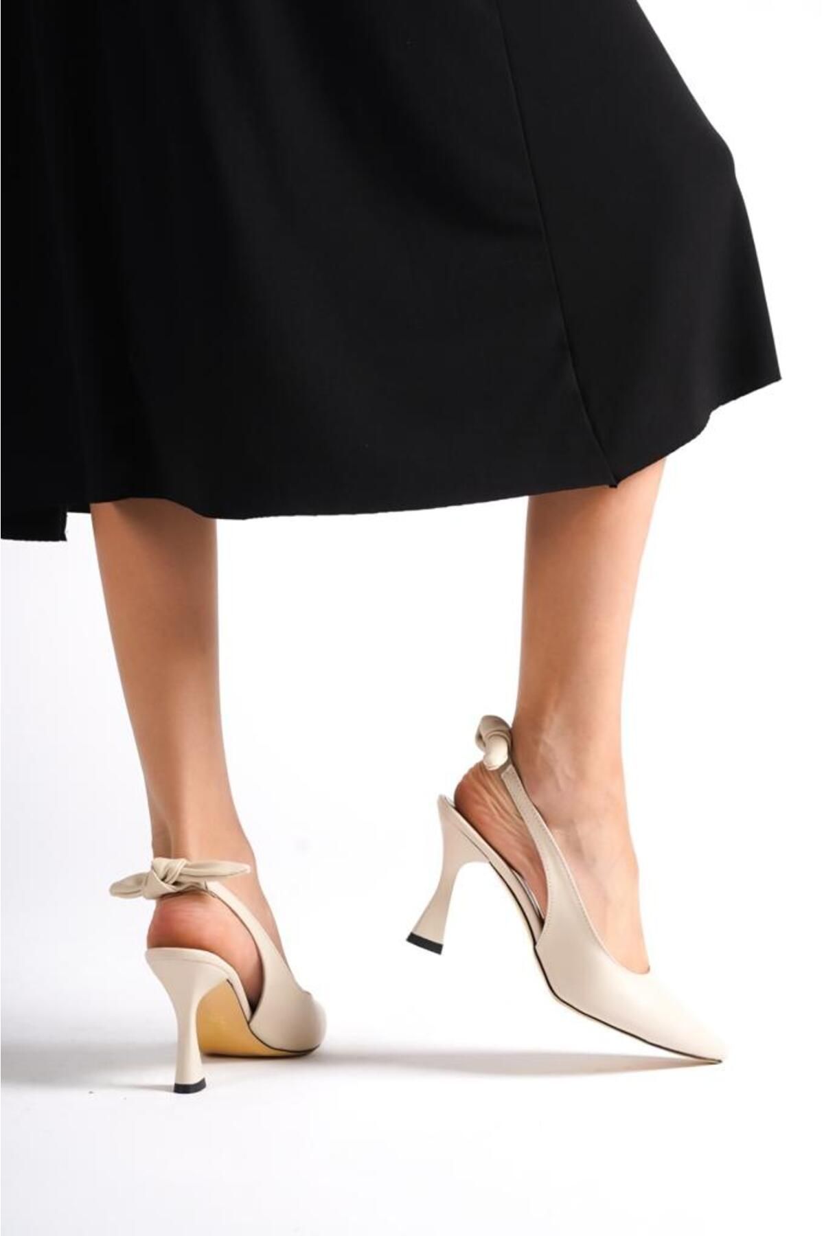SEREL35SHOES Pantofi Cu Toc De Damă Cu Spate Deschis Cu Fund Cu Toc 9cm Femeie - 38