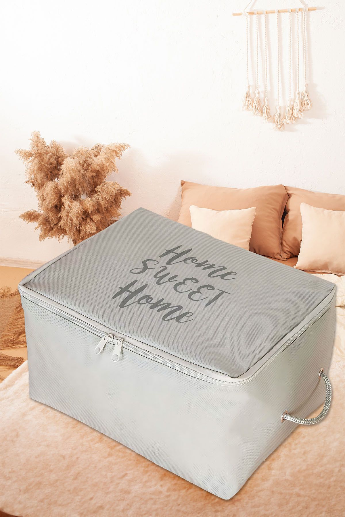 PREND HOME Mega Size Home Sweet Home Gray Color Storage Bag