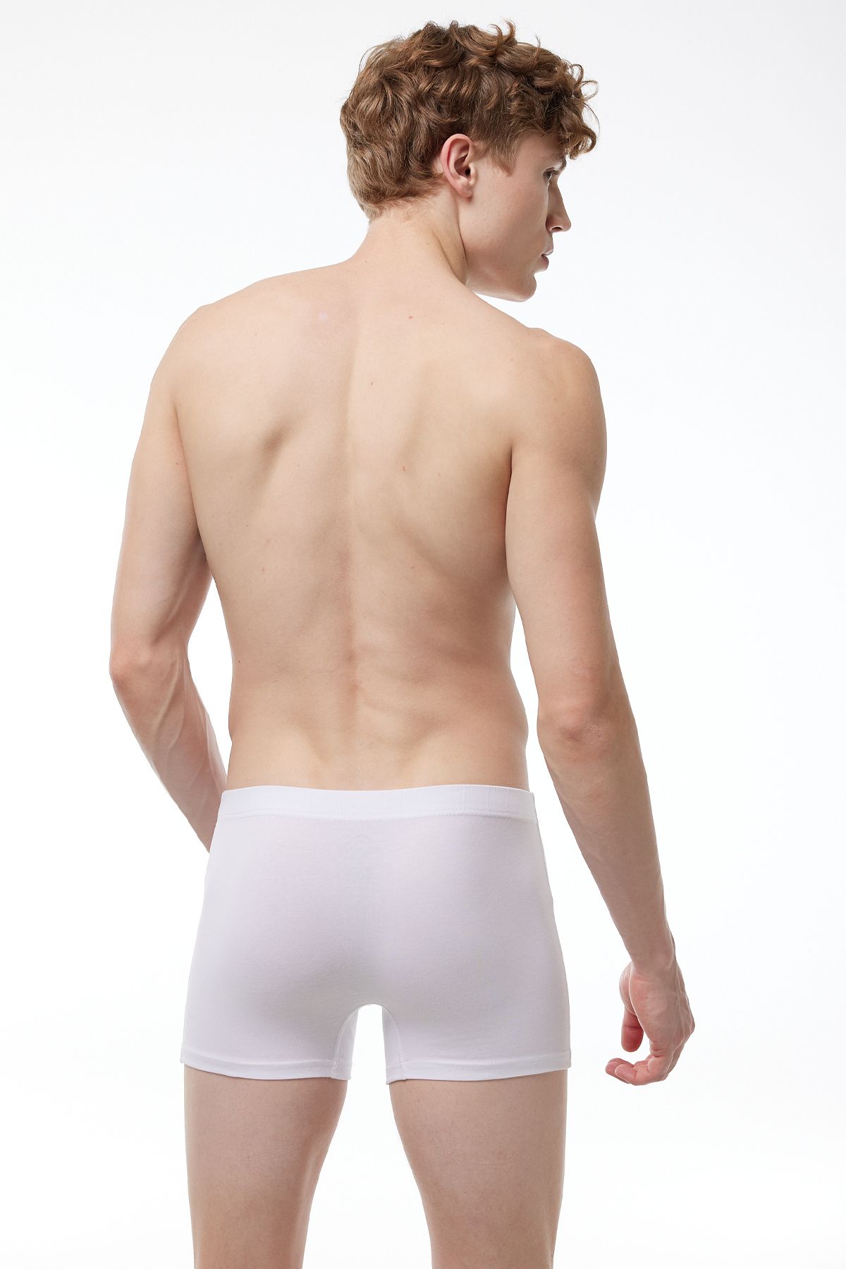 Malabadi-Ανδρικό λευκό 2 Pack Cotton Elastane Boxer 074 4