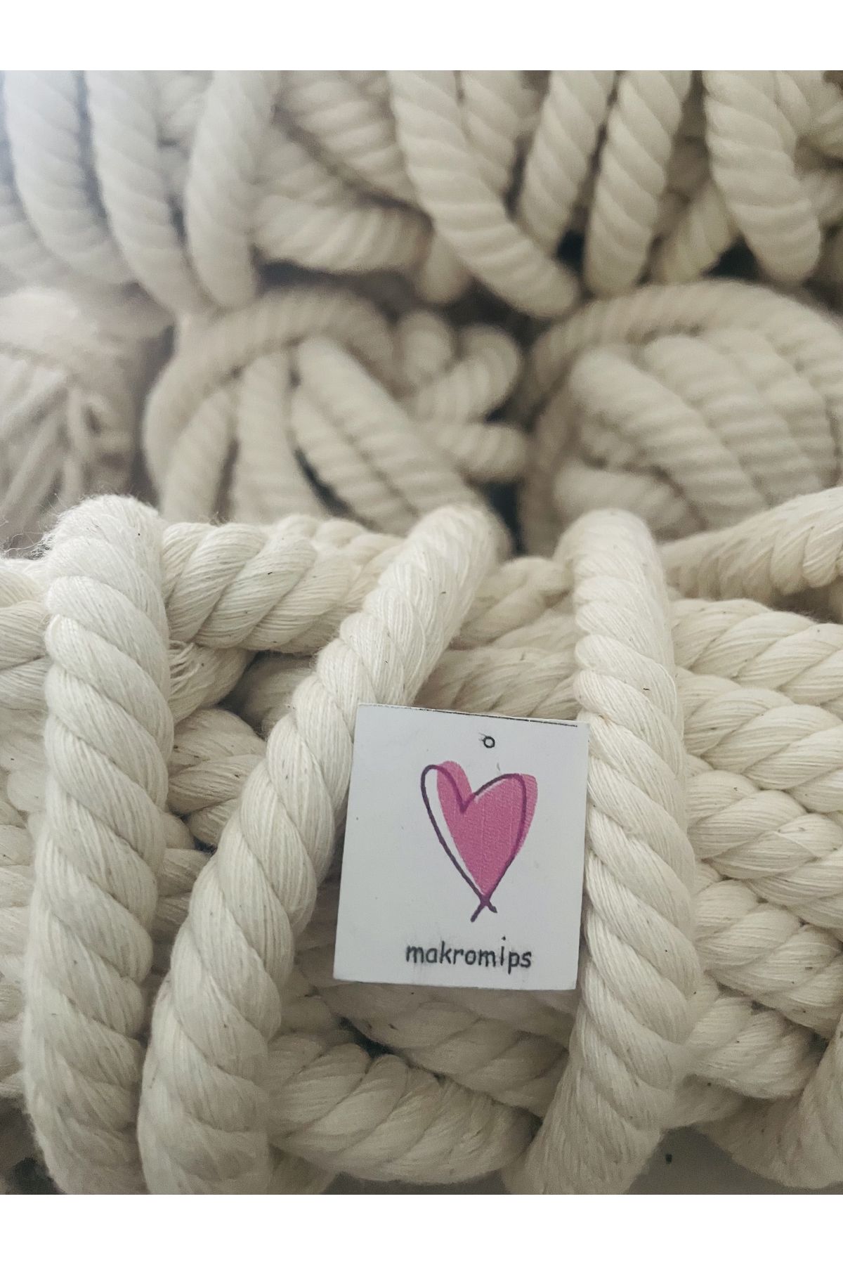 Makromİps-MACROME ROPE 14mm 1 CYLO (+-50gr) RIP COTTON ROPE WROPENED CORD MULTI-PURPOSE HOBBY STRING 3