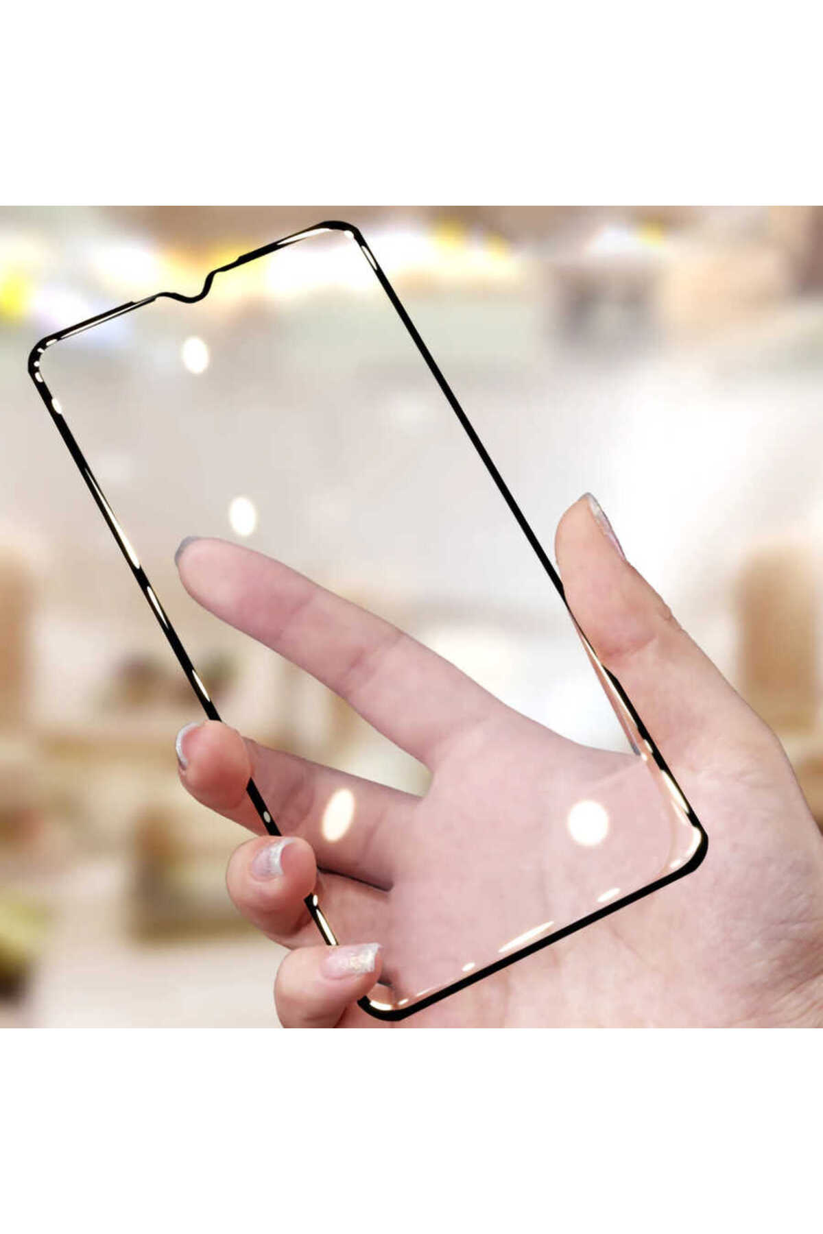 Oppo A16 Davin 5D Cam Ekran Koruyucu Siyah 4