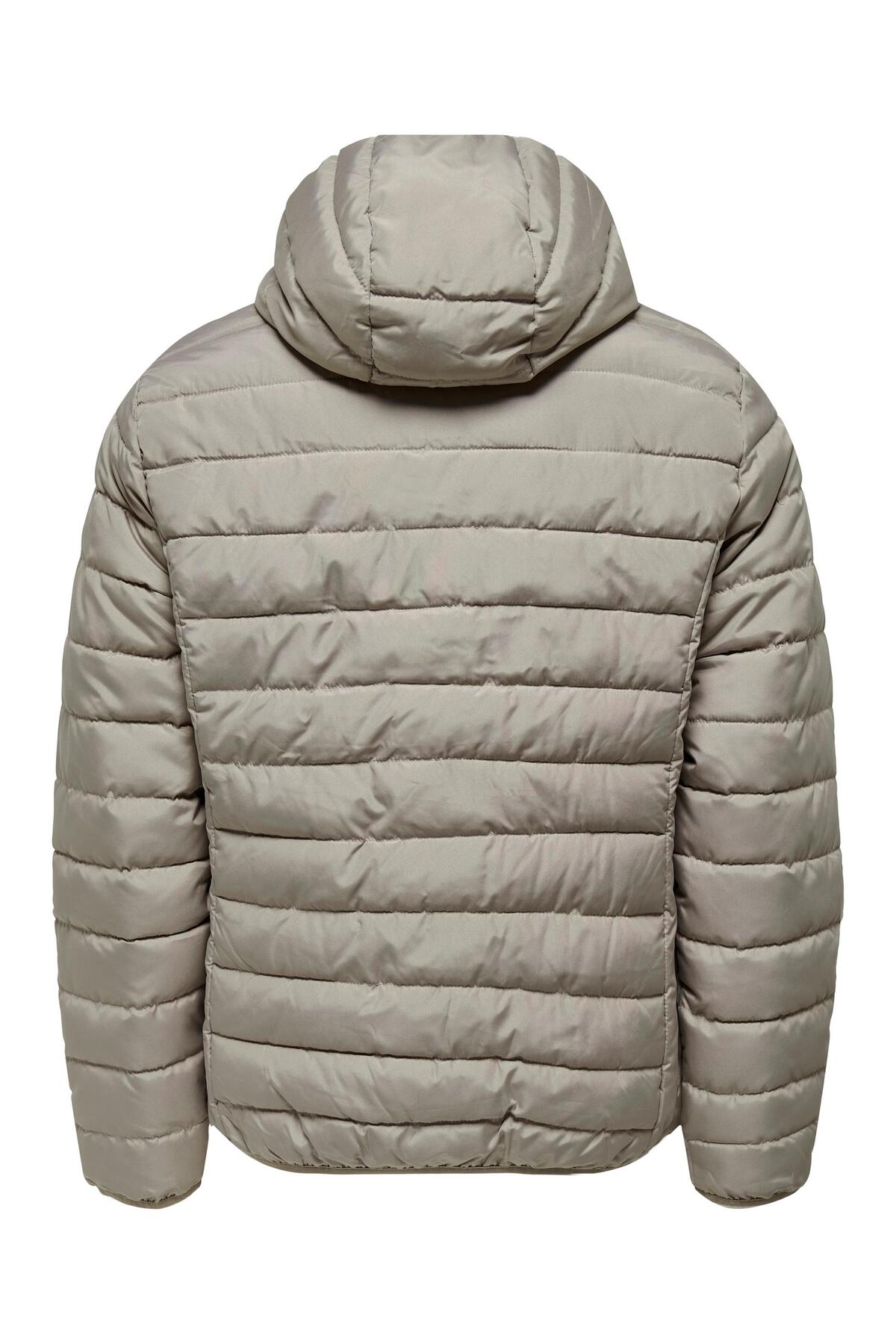 Bron Hood Quılt Jacket Otw Vd Erkek Haki Mont 22025506-03 — خاکی — تصویر 2 از 2