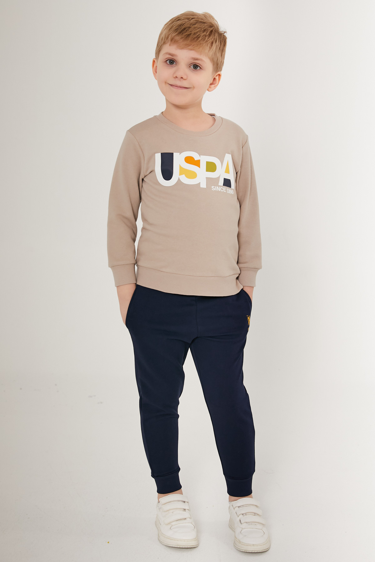 شلوار گرمکن پسرانه بژ یو اس پولوU.S. Polo Assn. | USPA1523 اورجینال - تصویر 2