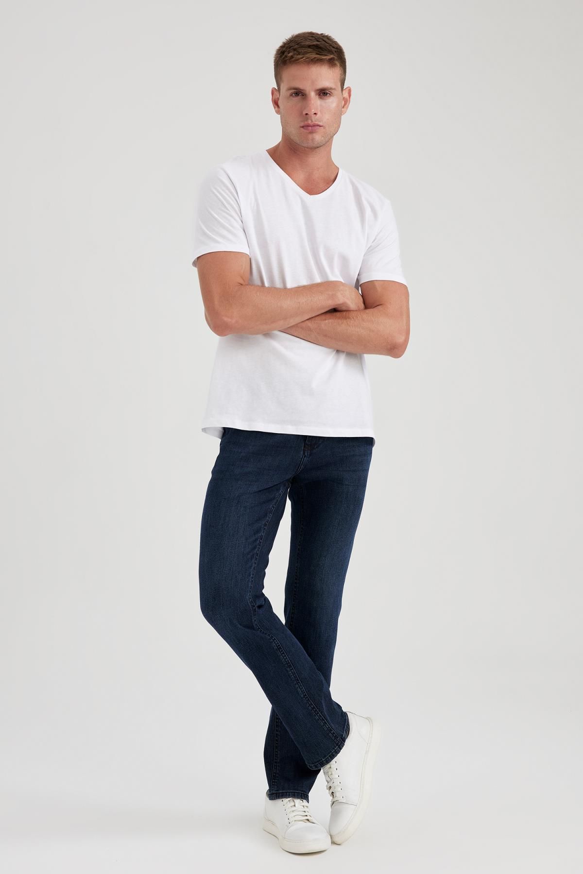 DeFacto-V-nyakú Slim Fit póló 2